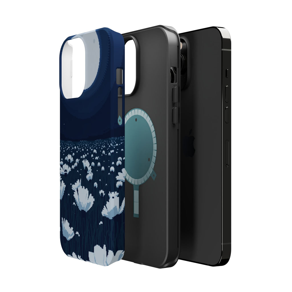 iPhone Poppy Field Pixel Art -Bit Bold Modern Everyday Snap Case · iPhone Case