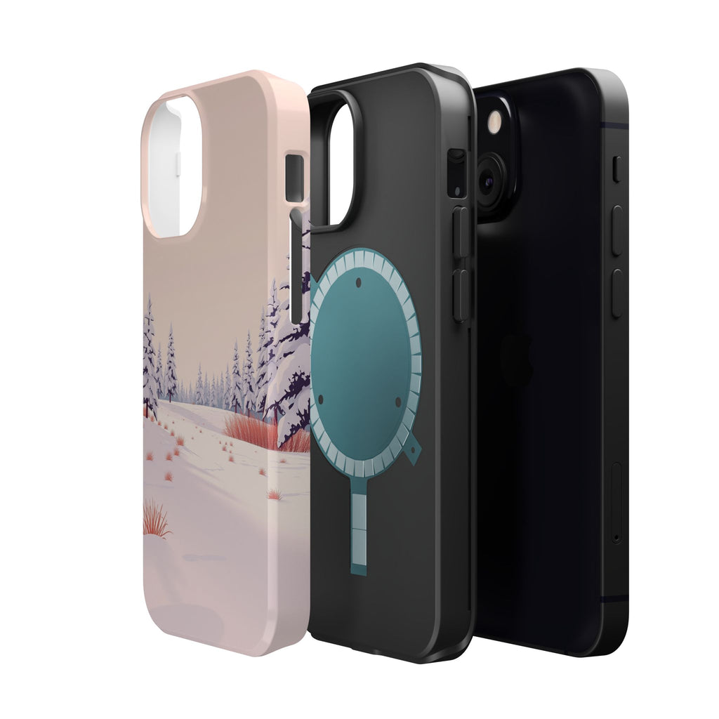 iPhone Snow Field Vintage Retro Poster Slim Everyday Designer Case · iPhone Case