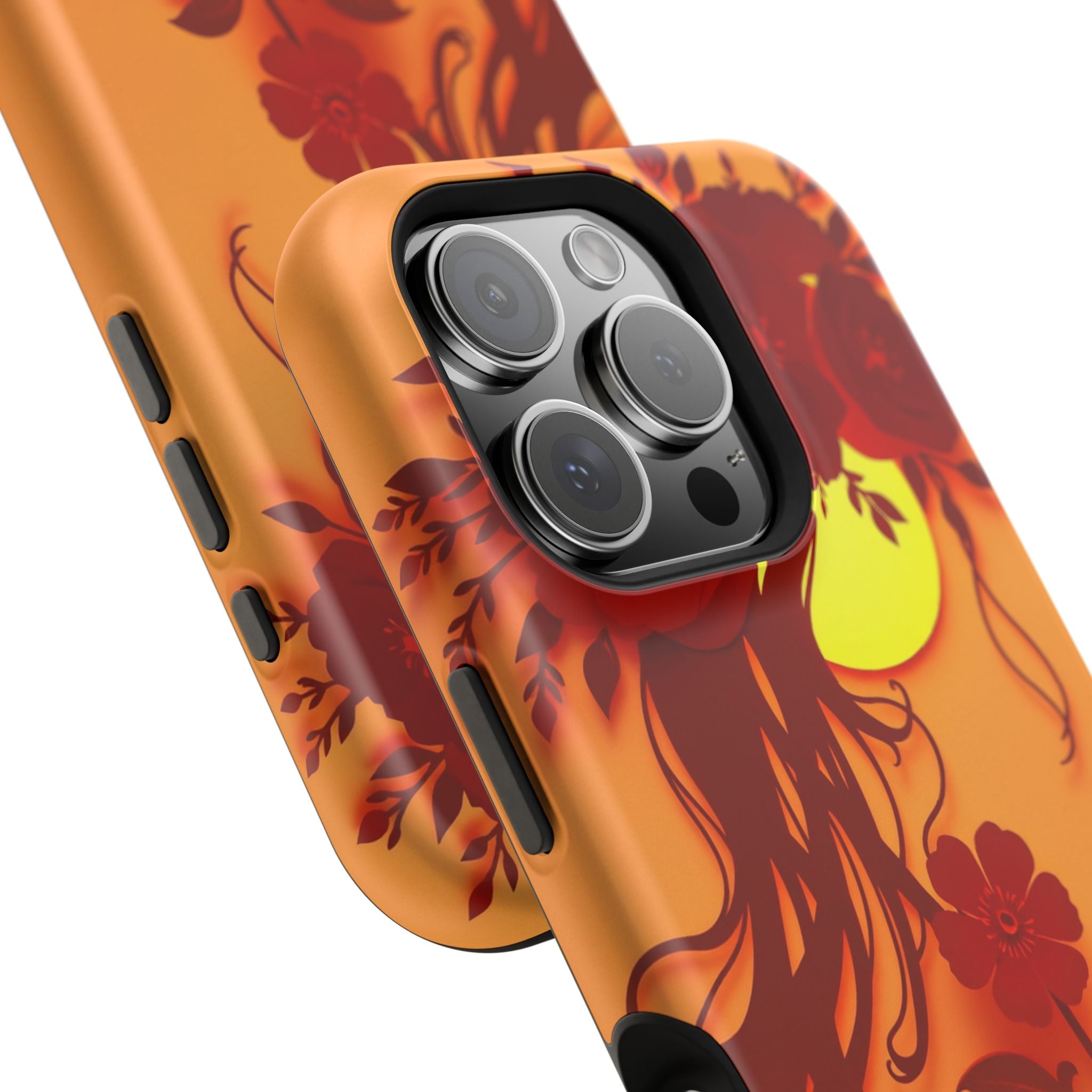 iPhone Sunset Amber And Peach Floral Crown Slim iPhone Everyday · iPhone Case