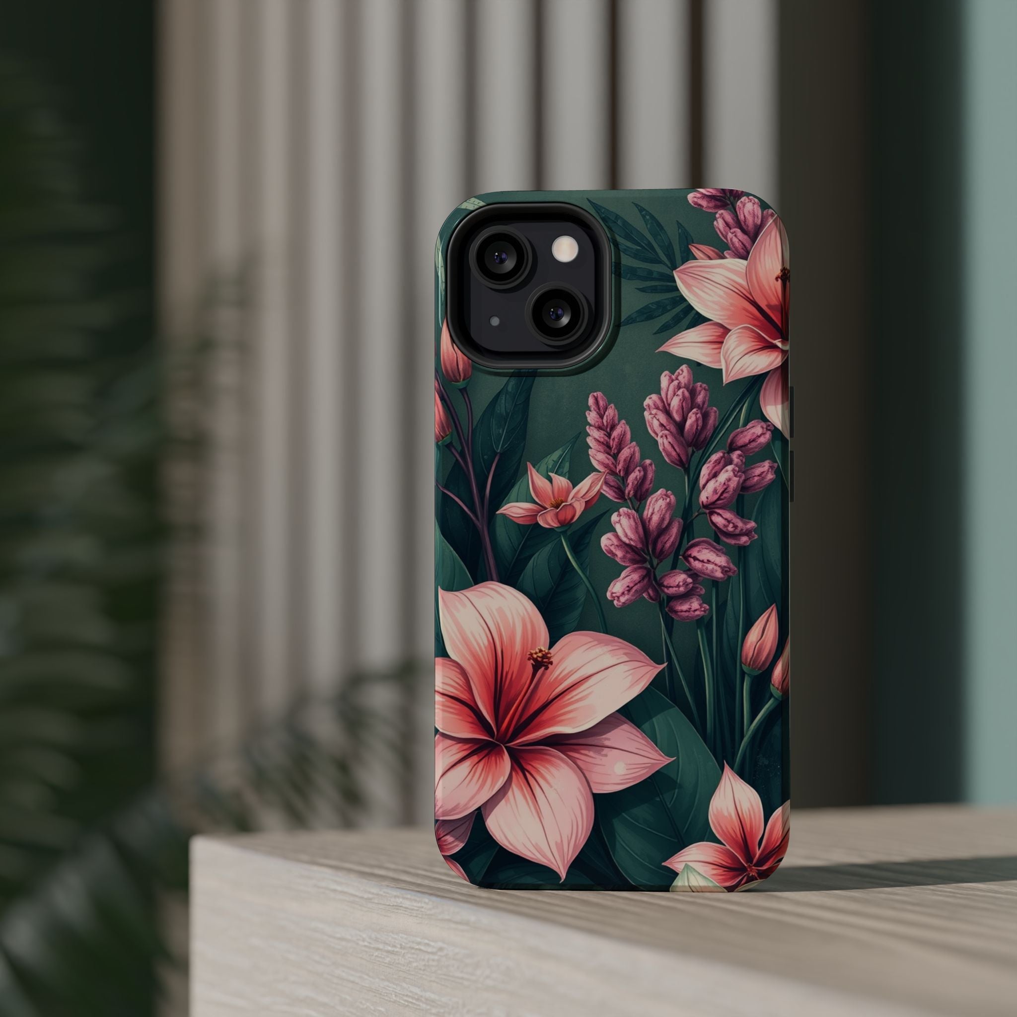 iPhone Mint And Blush Jungle Floral Slim Everyday Designer Case · iPhone Case