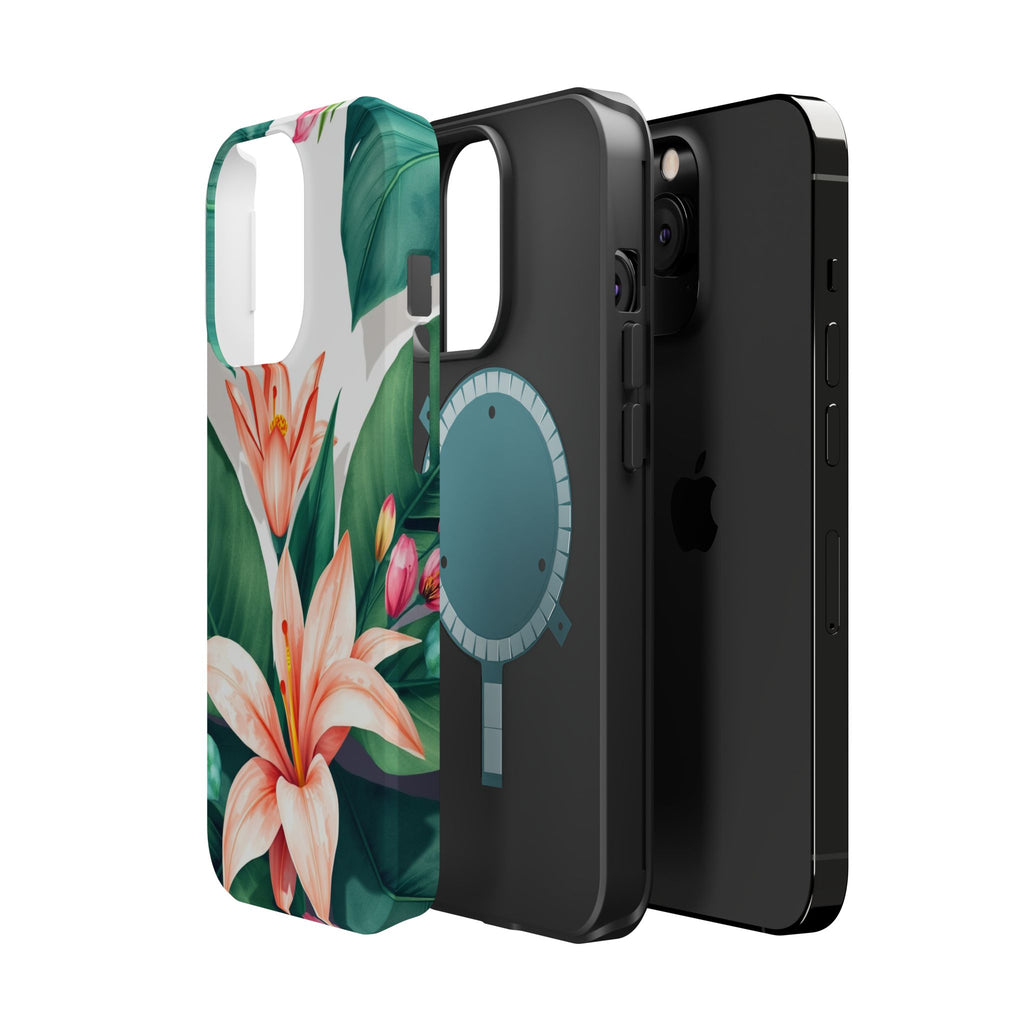 iPhone Tropical Bloom Sage And Ivory Slim Snap Case Gal · iPhone Case