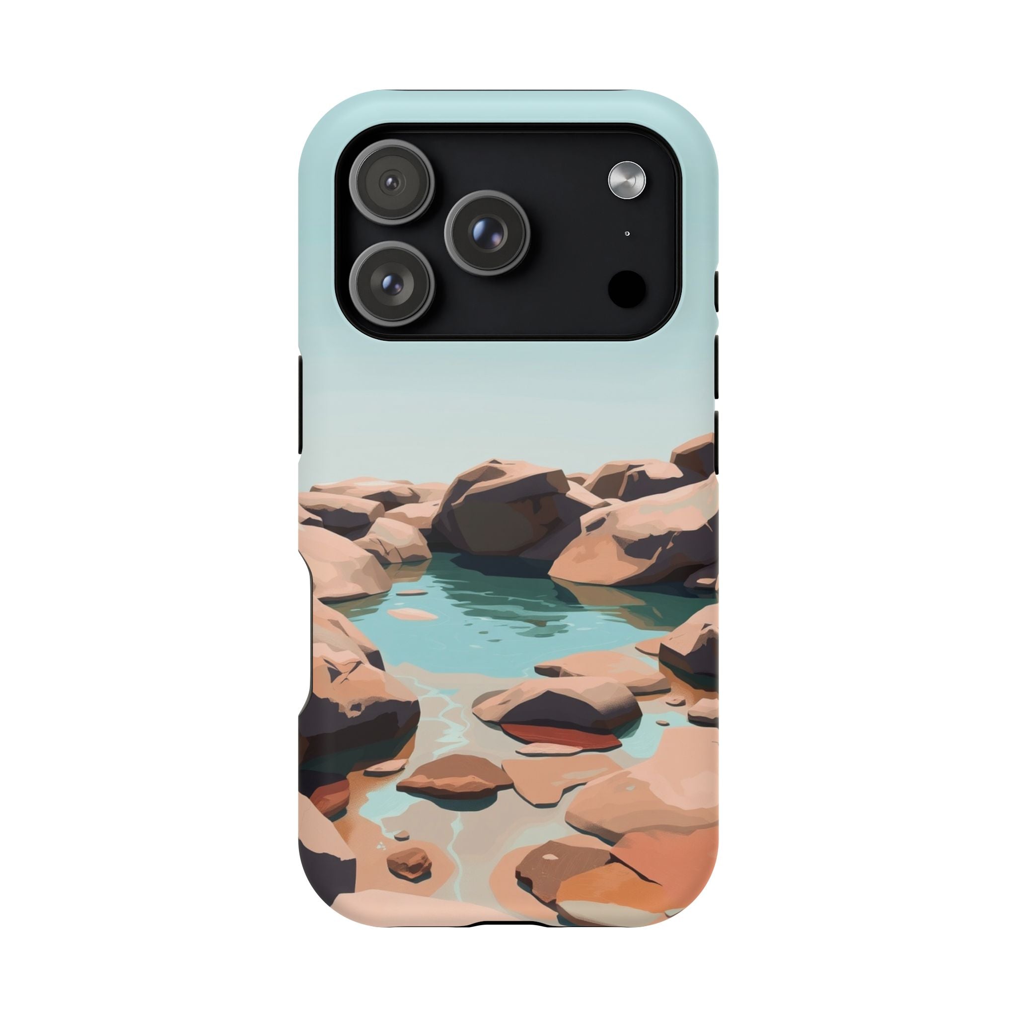 iPhone Tidal Pool Oil Painting Impressionist Slim iPhone Everyday · iPhone Case