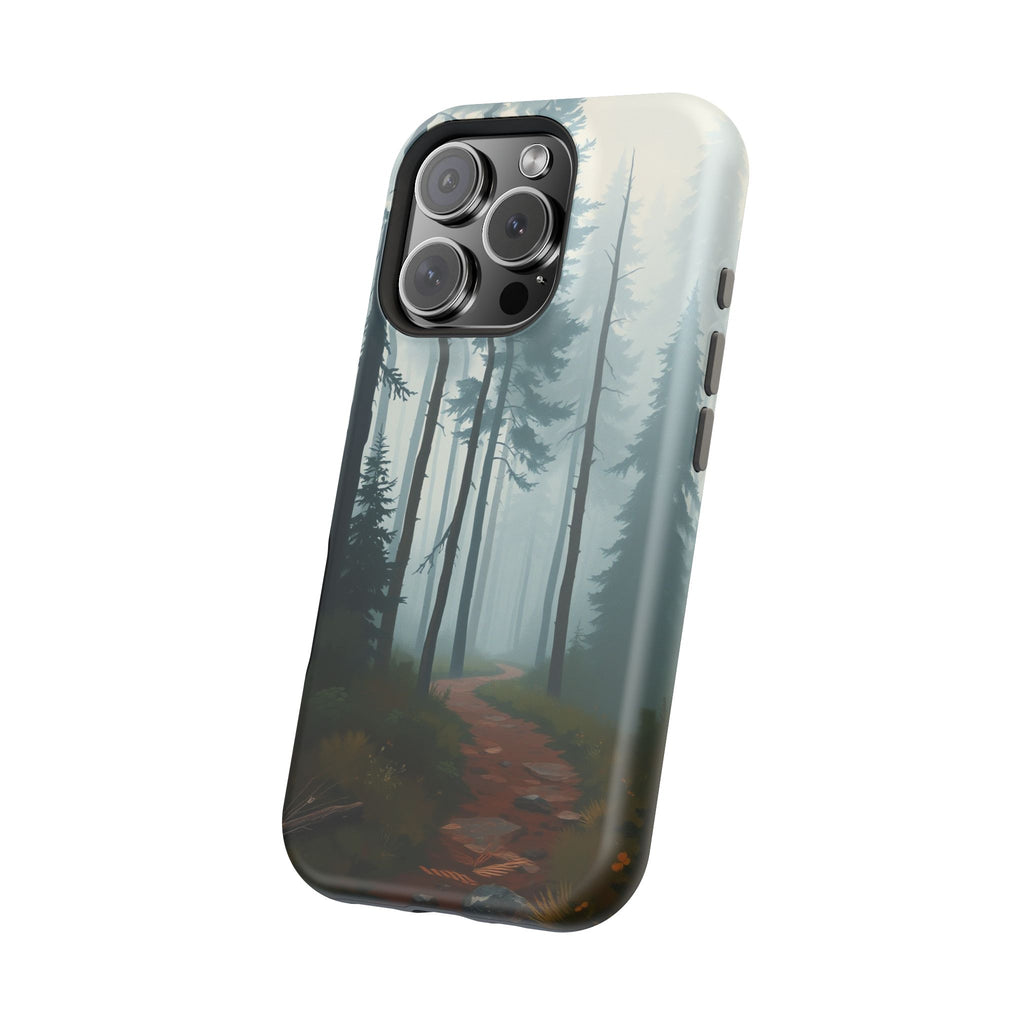 iPhone Serene Misty Forest Path Design Slim Everyday Designer Case · iPhone Case