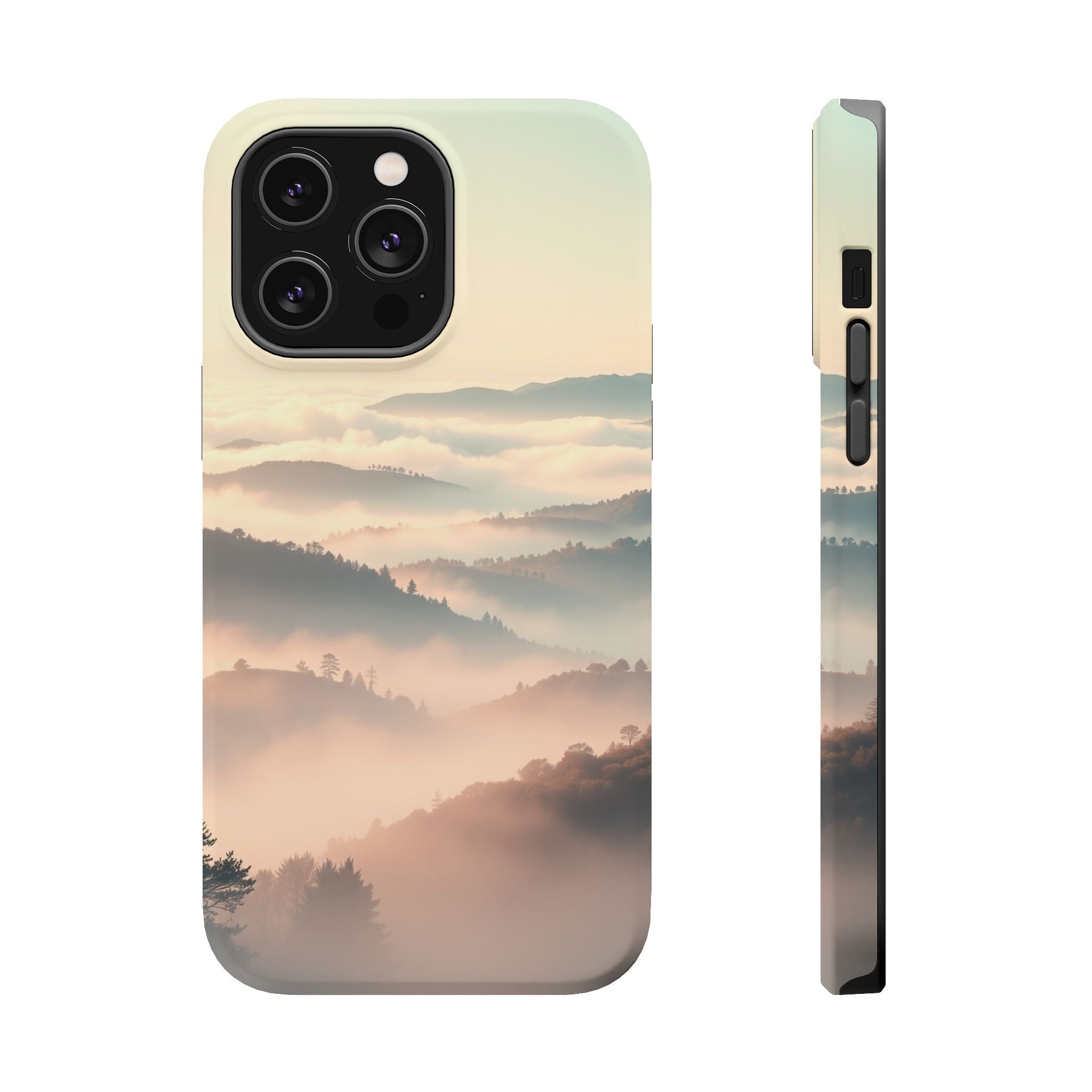 iPhone Mint And Blush Fog Rolling Over Hills Slim iPhone Everyday · iPhone Case