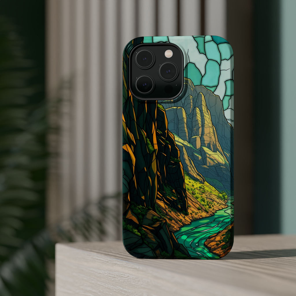 iPhone Emerald Green And Gold River Canyon Slim iPhone Everyday · iPhone Case