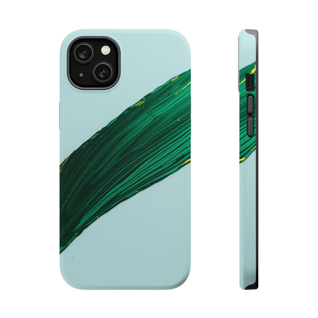 iPhone Emerald Green And Gold Calligraphic Stroke iPhone Clean Minimal · iPhone