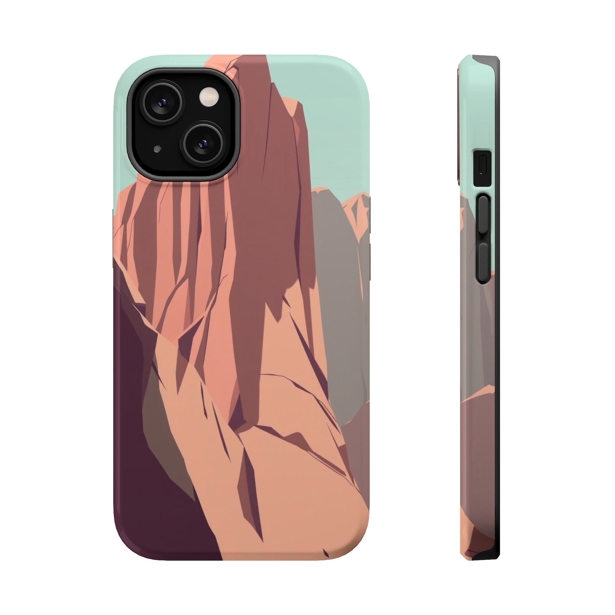 iPhone Rose Pink And Cream Canyon Wall Slim Everyday Designer Case · iPhone Case