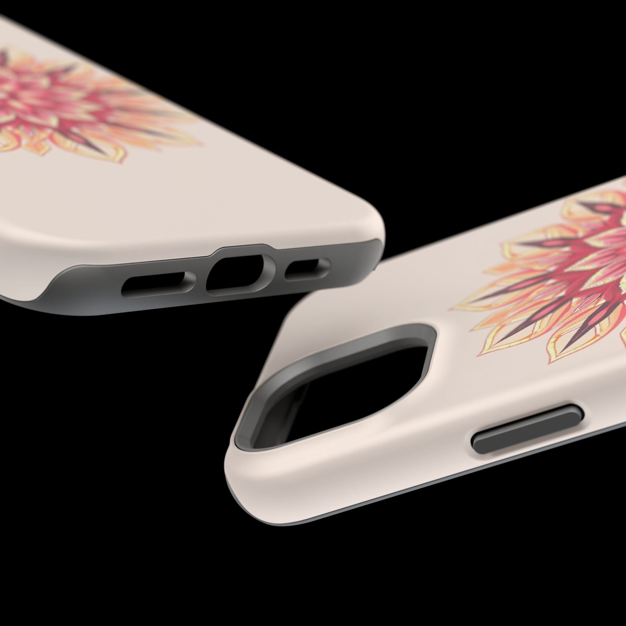 iPhone Floral Mandala Pixel Art -Bit Slim Everyday Designer Case · iPhone Case