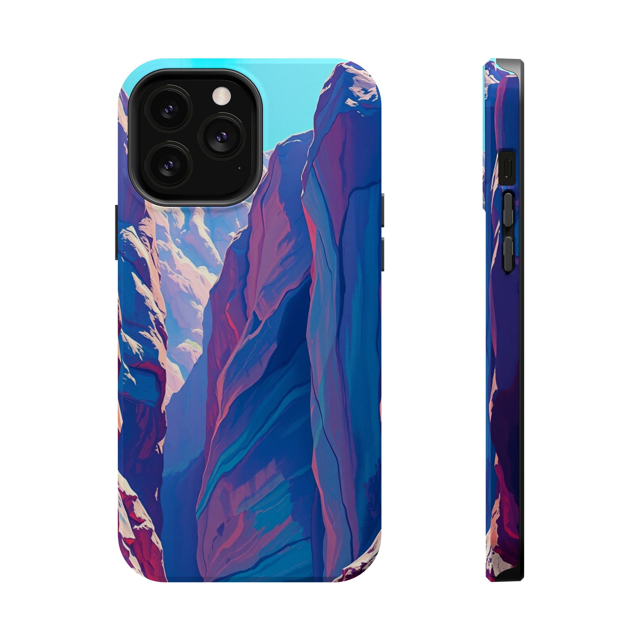 iPhone Cyan And Magenta Canyon Wall Slim Everyday Designer Case · iPhone Case