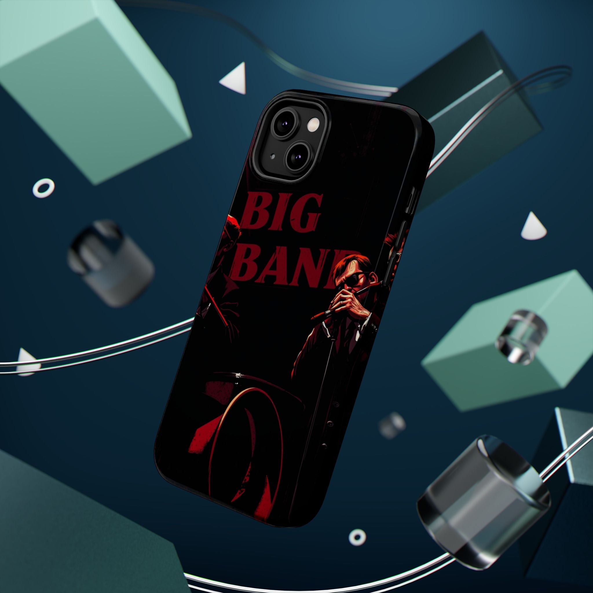 iPhone Black And Crimson Big Band Era Slim Everyday Designer Case · iPhone Case