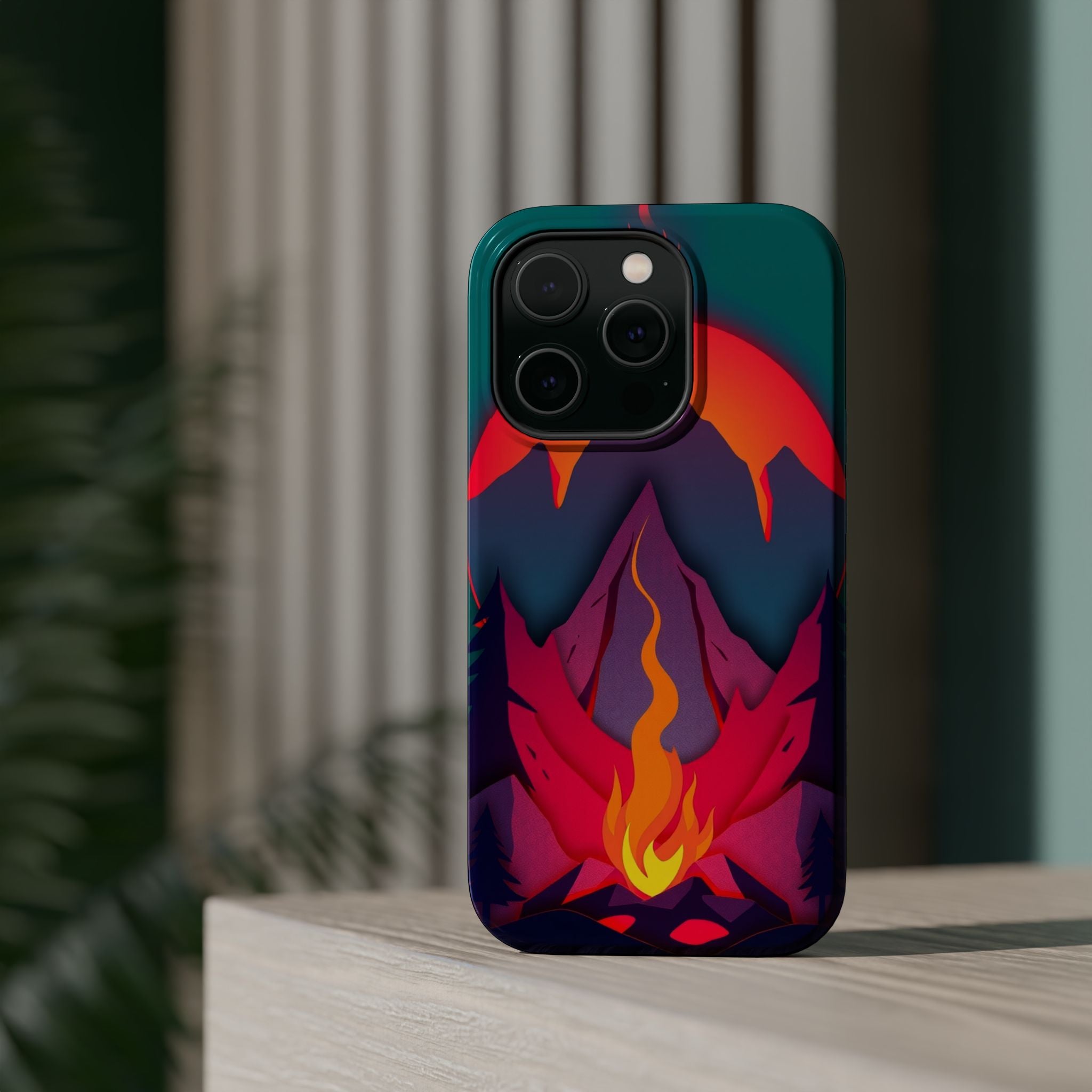 iPhone Cyan And Magenta Wildfire Glow Slim Everyday iPhone 12 Designer · iPhone