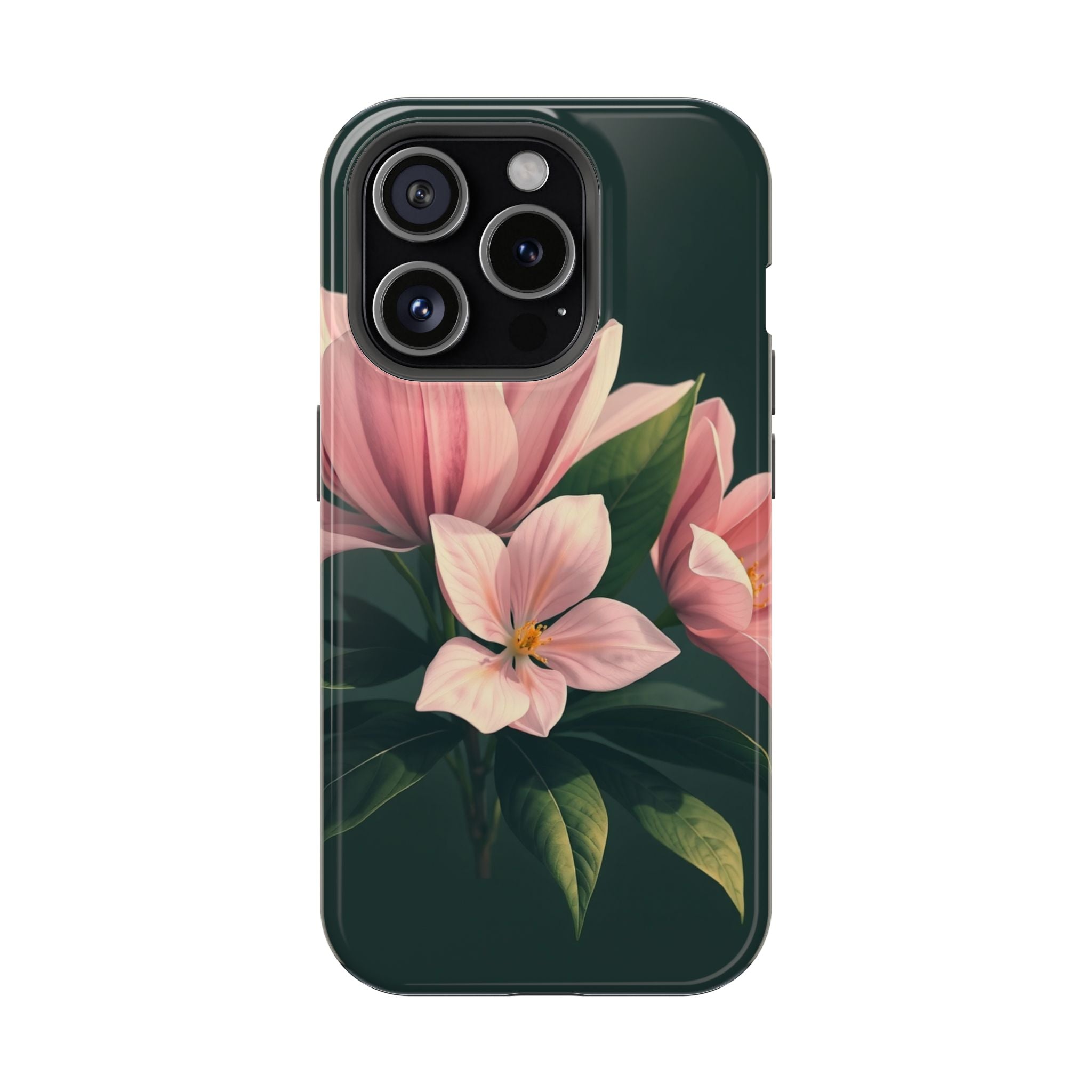 iPhone Mint And Blush Bloom Leaf Bold Modern Everyday Snap Case · iPhone Case