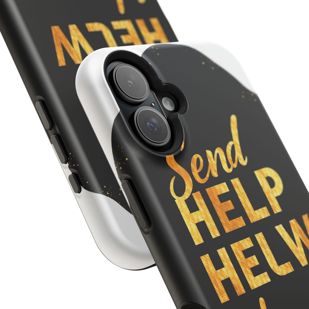 iPhone Send Help Now Enchanted Art Bold Modern Everyday Snap Case · iPhone Case