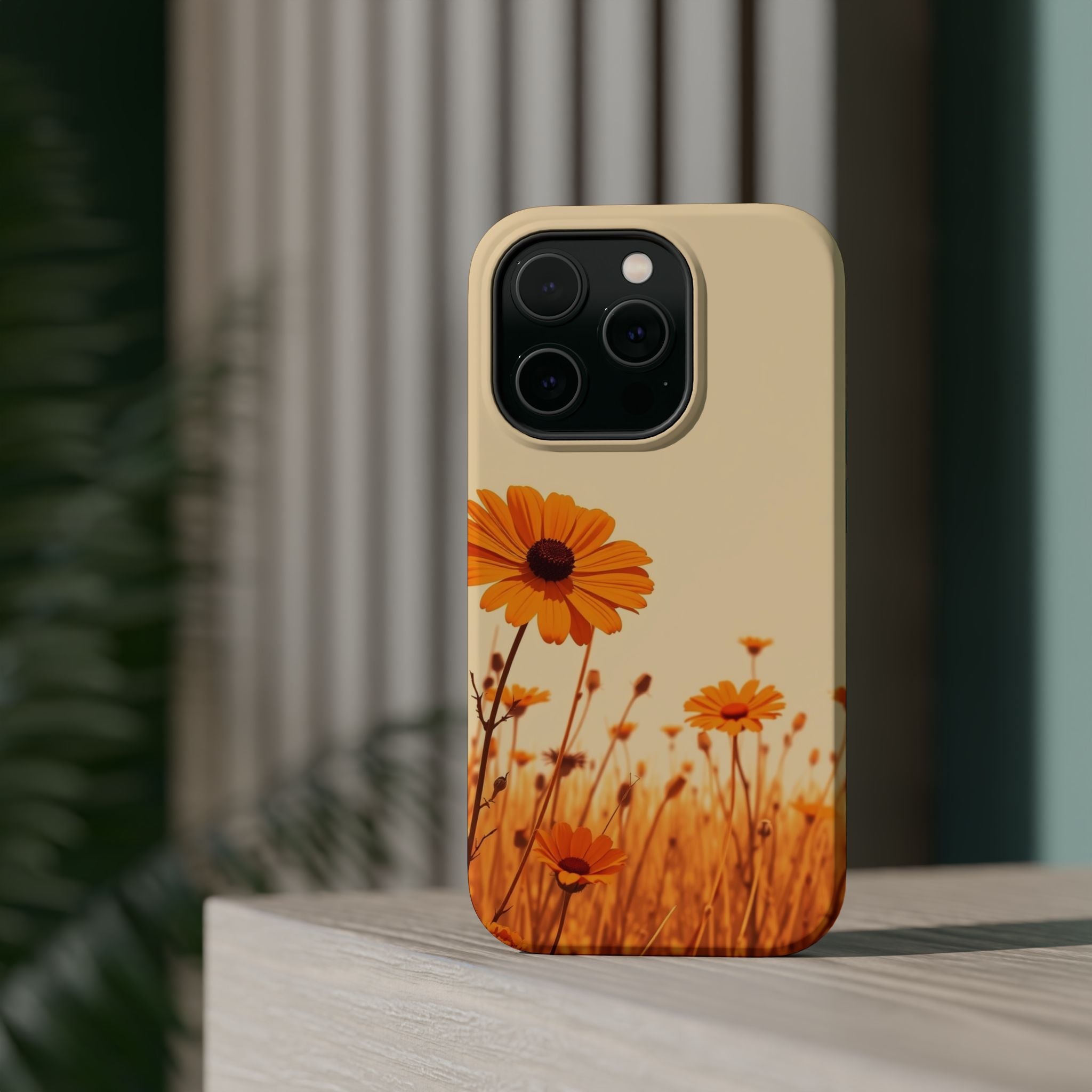 iPhone Wildflower Field Minimalist Line Art Slim Everyday Designer Case · iPhone