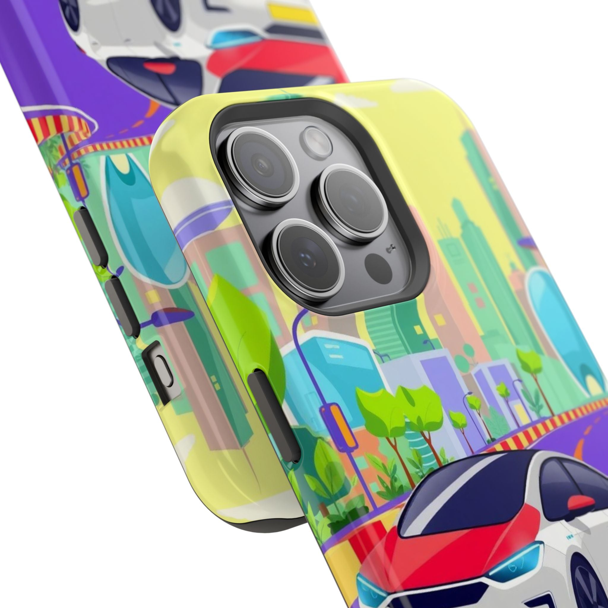 iPhone Electric Car Future Kids Fun Phone Case Gift Slim Snap Case · iPhone Case