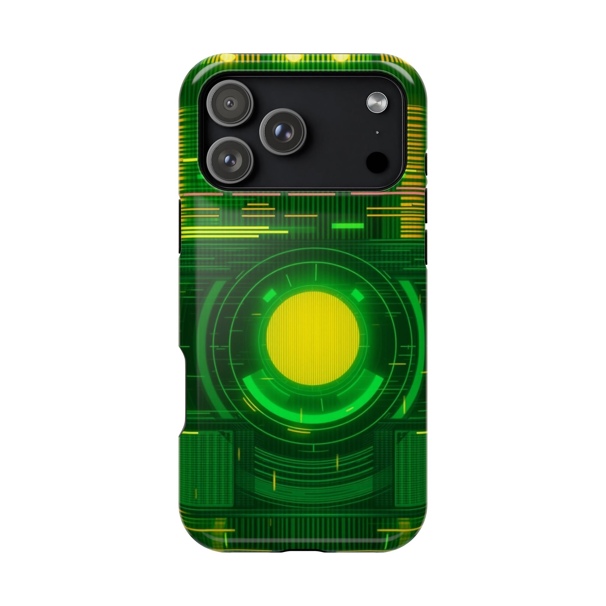 iPhone Emerald Green And Gold VHS Static Slim Everyday Designer Case · iPhone Ca