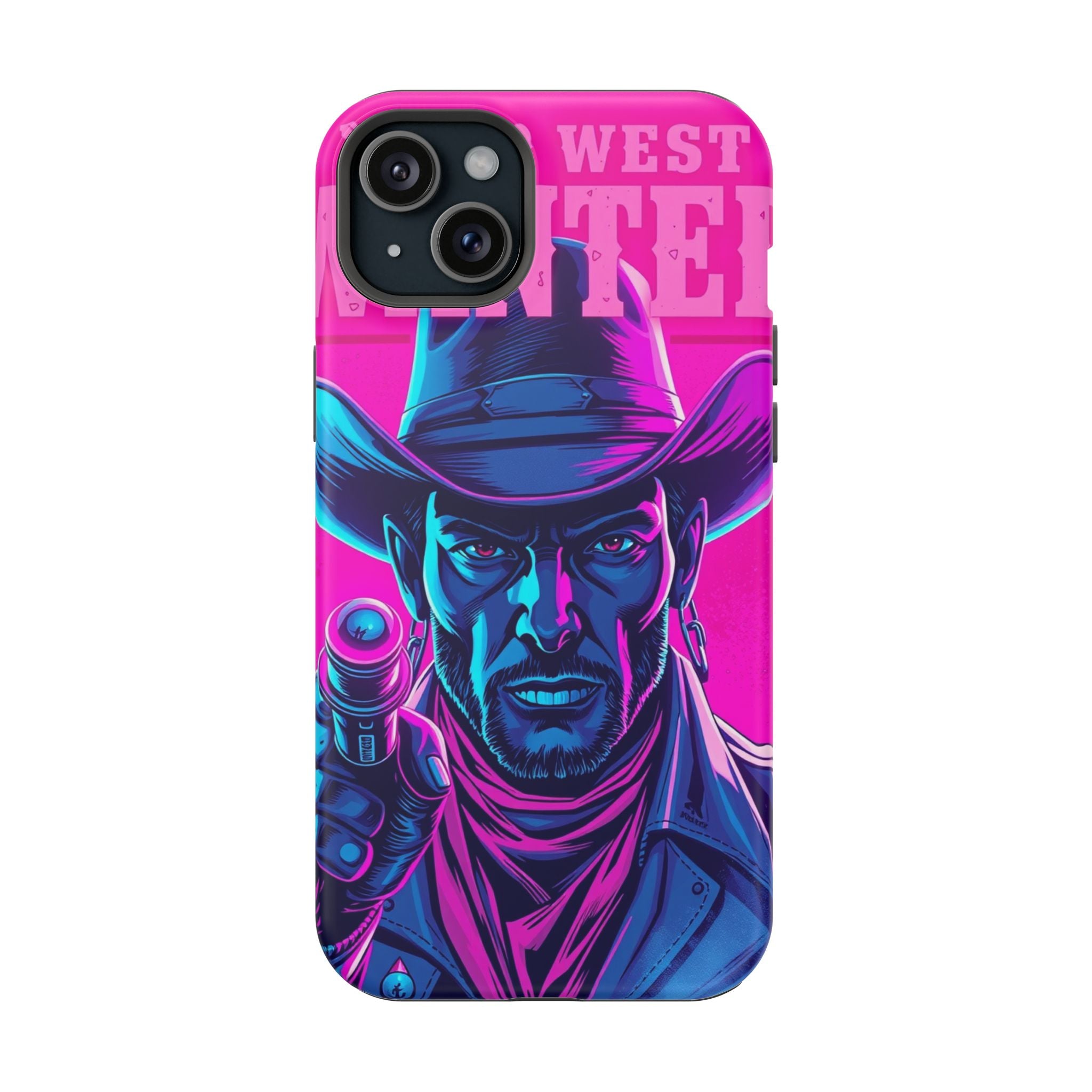 iPhone Wild West Wanted Neon Cyberpunk Slim Everyday Designer Case · iPhone Case