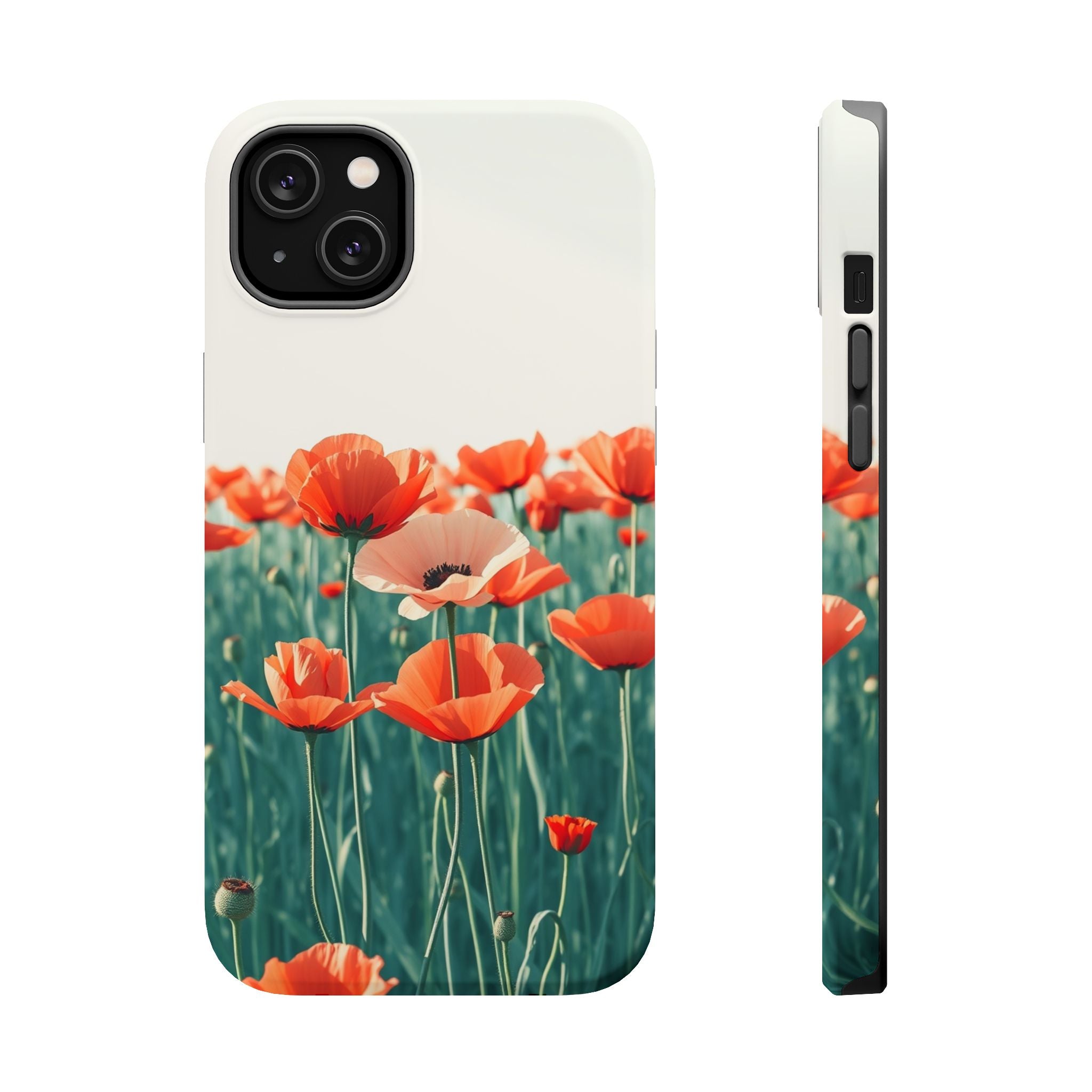 iPhone Mint And Blush Poppy Field 10 Slim Everyday Designer Case · iPhone Case