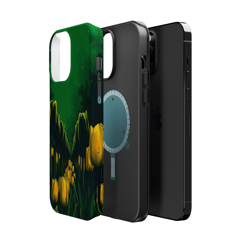 iPhone Tulip Row Emerald Green And Gold Slim Snap Case · iPhone Case