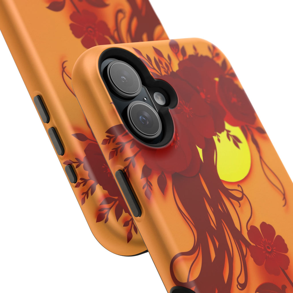 iPhone Sunset Amber And Peach Floral Crown Slim iPhone Everyday · iPhone Case
