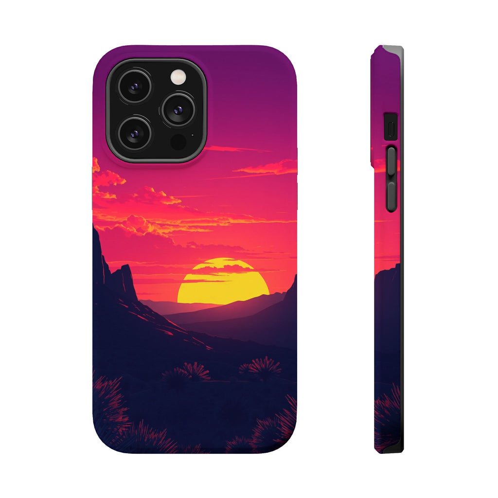 iPhone Cyan And Magenta Mesa Sunset Slim Everyday Designer Case · iPhone Case