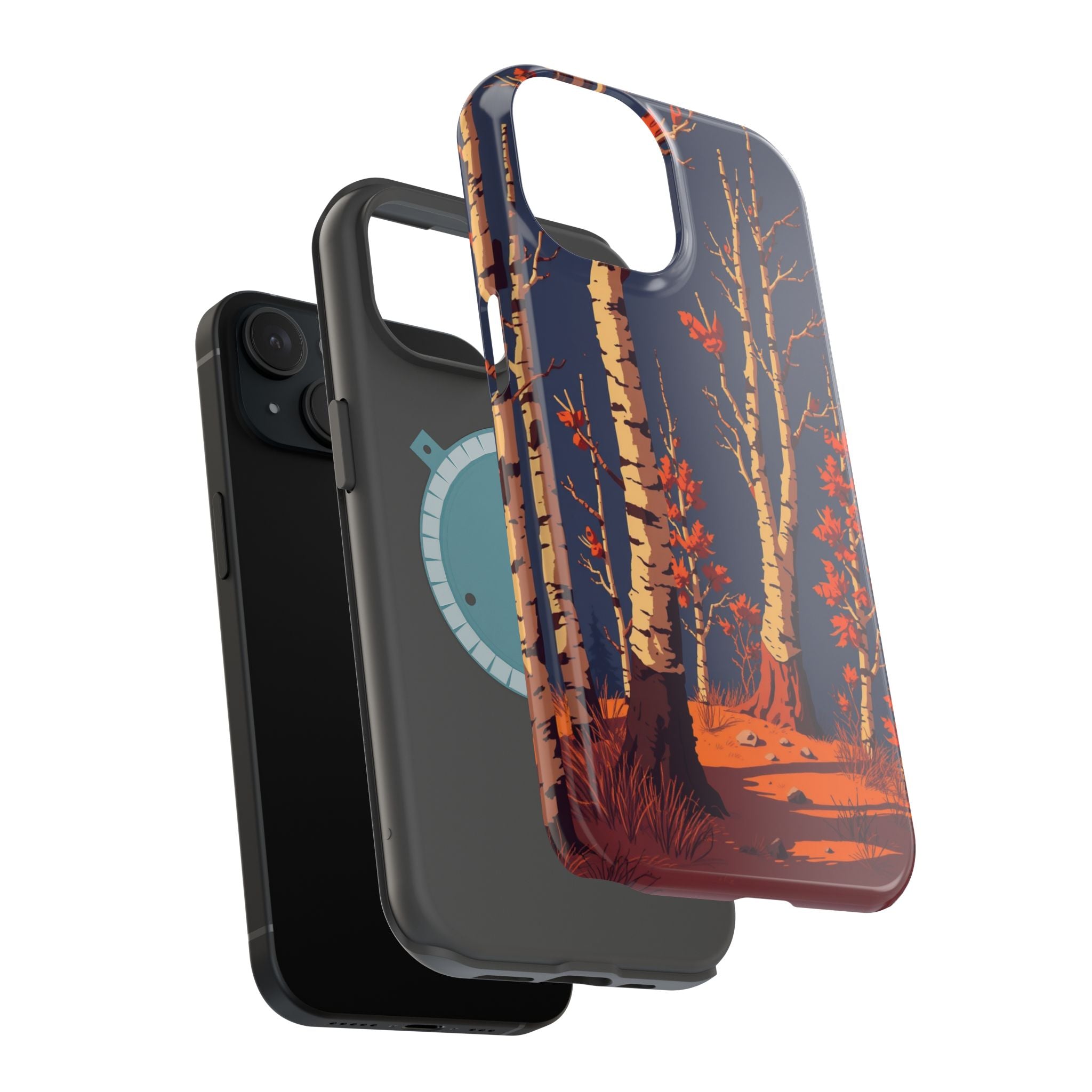 iPhone Birch Grove Pixel Art -Bit Bold Modern Everyday Snap Case · iPhone Case
