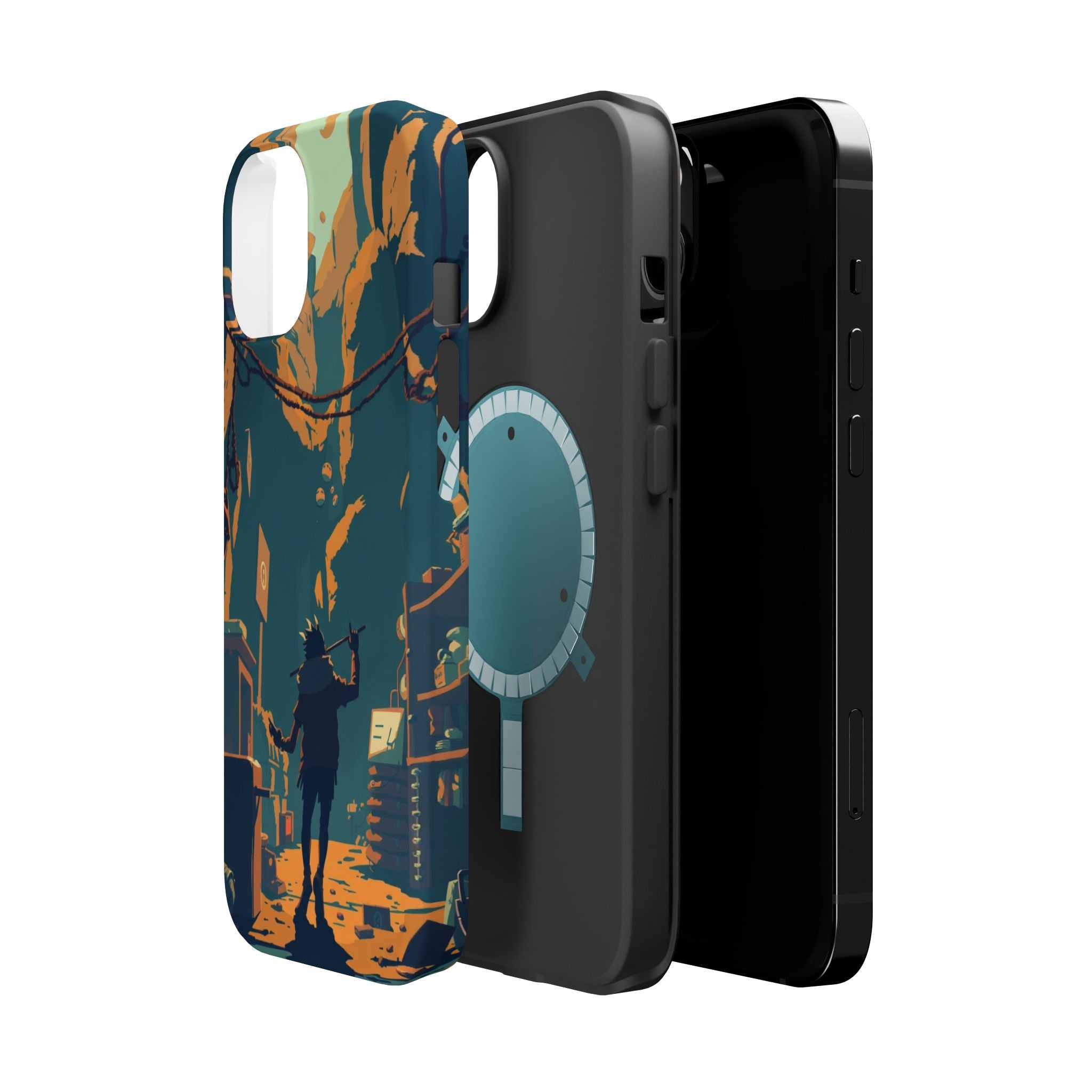 iPhone Mustard And Rust Unhinged in a Cute Way Soft Finish Everyday Case · iPhon