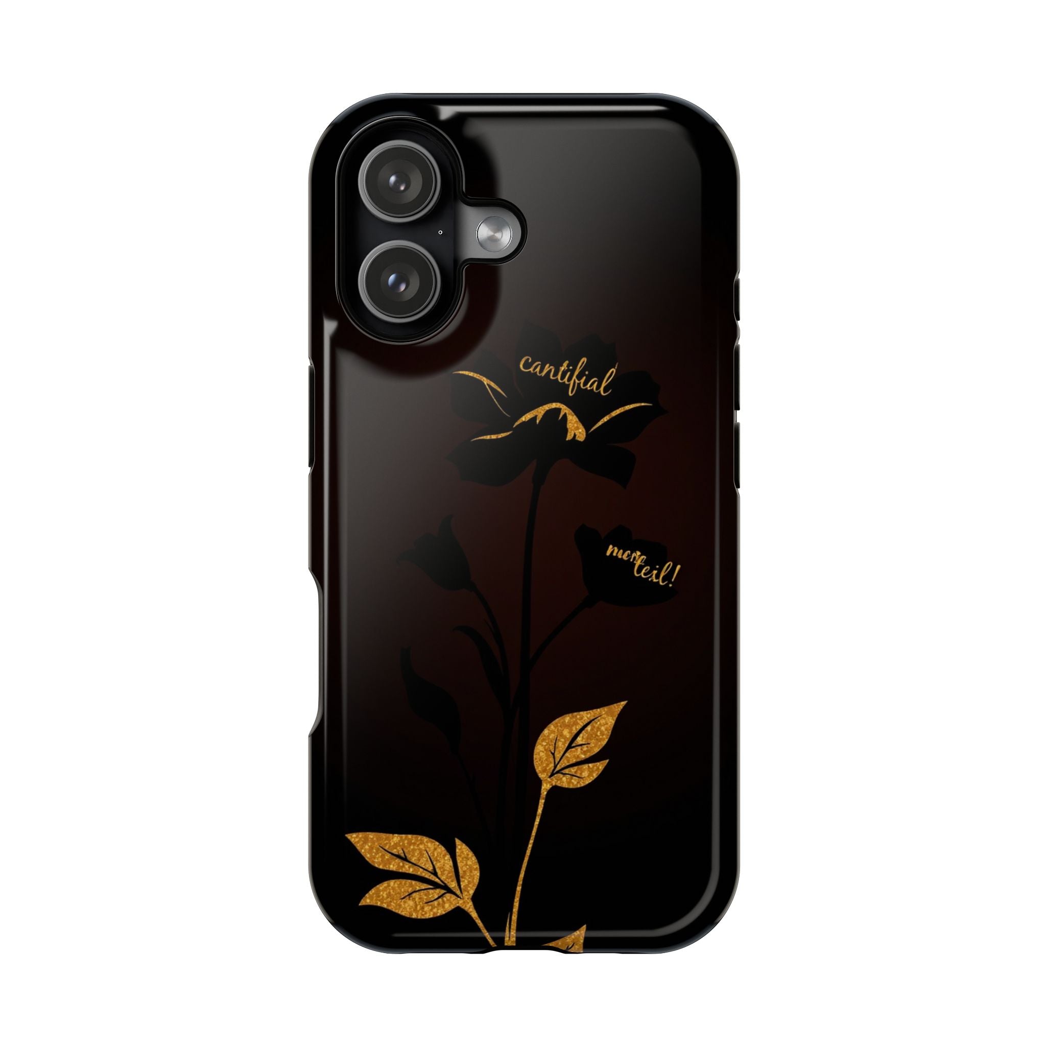 iPhone Earthy Floral Silhouette Design Slim Everyday Designer Case · iPhone Case