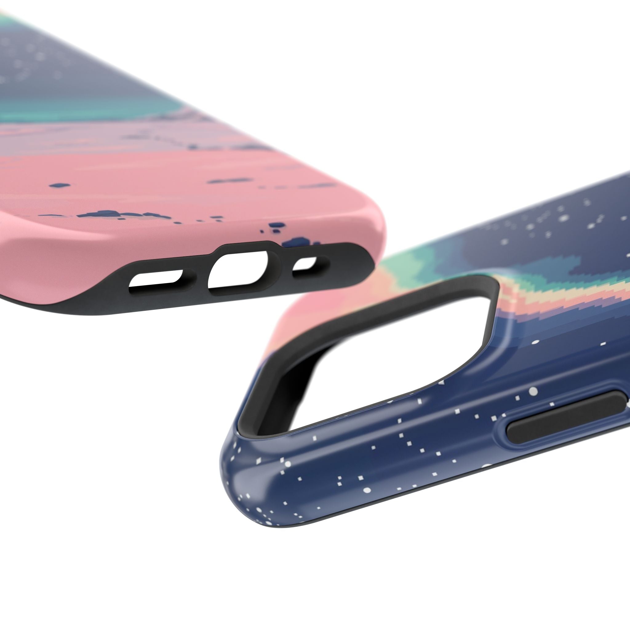 iPhone Mint And Blush Northern Lights Slim Everyday Designer Case · iPhone Case