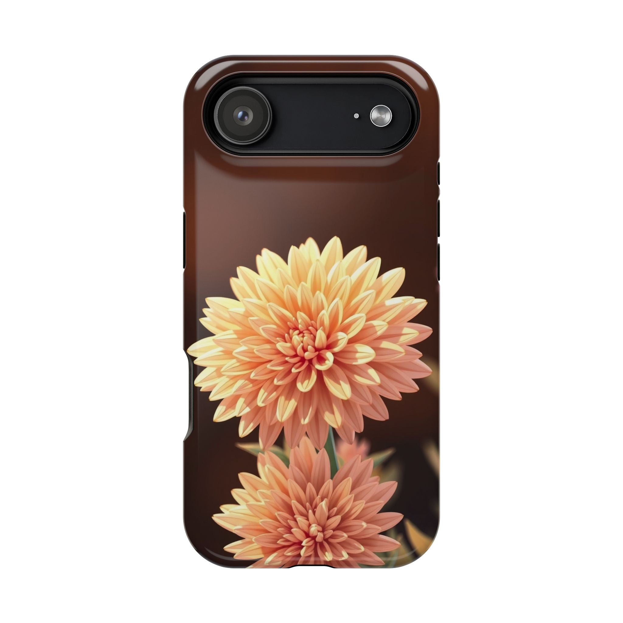 iPhone Sunset Amber And Peach Chrysanthemum Classic Slim Snap Case · iPhone Case