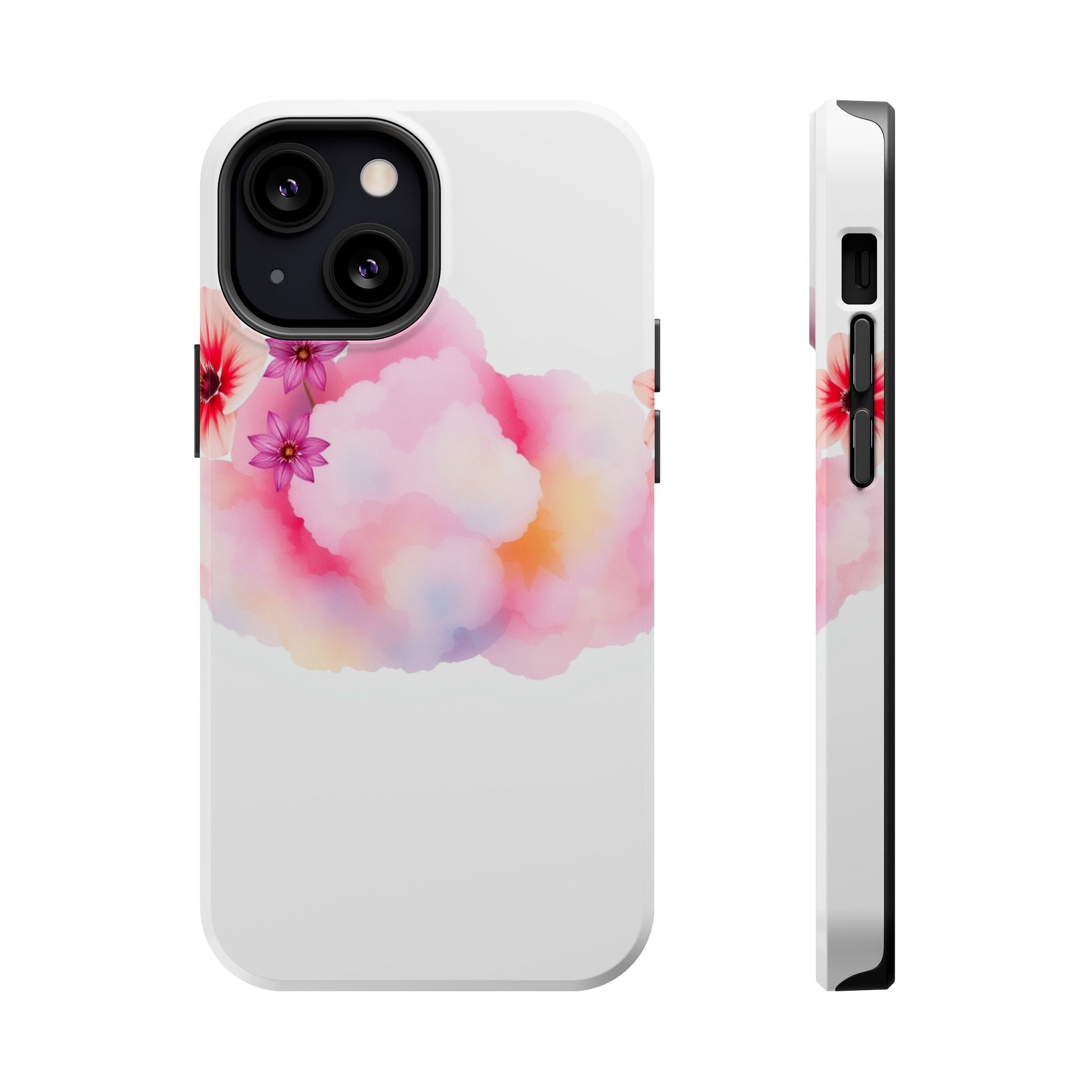 iPhone Pastel Floral Cloud Vibrant Watercolor Carry Case Slim Snap Case · iPhone