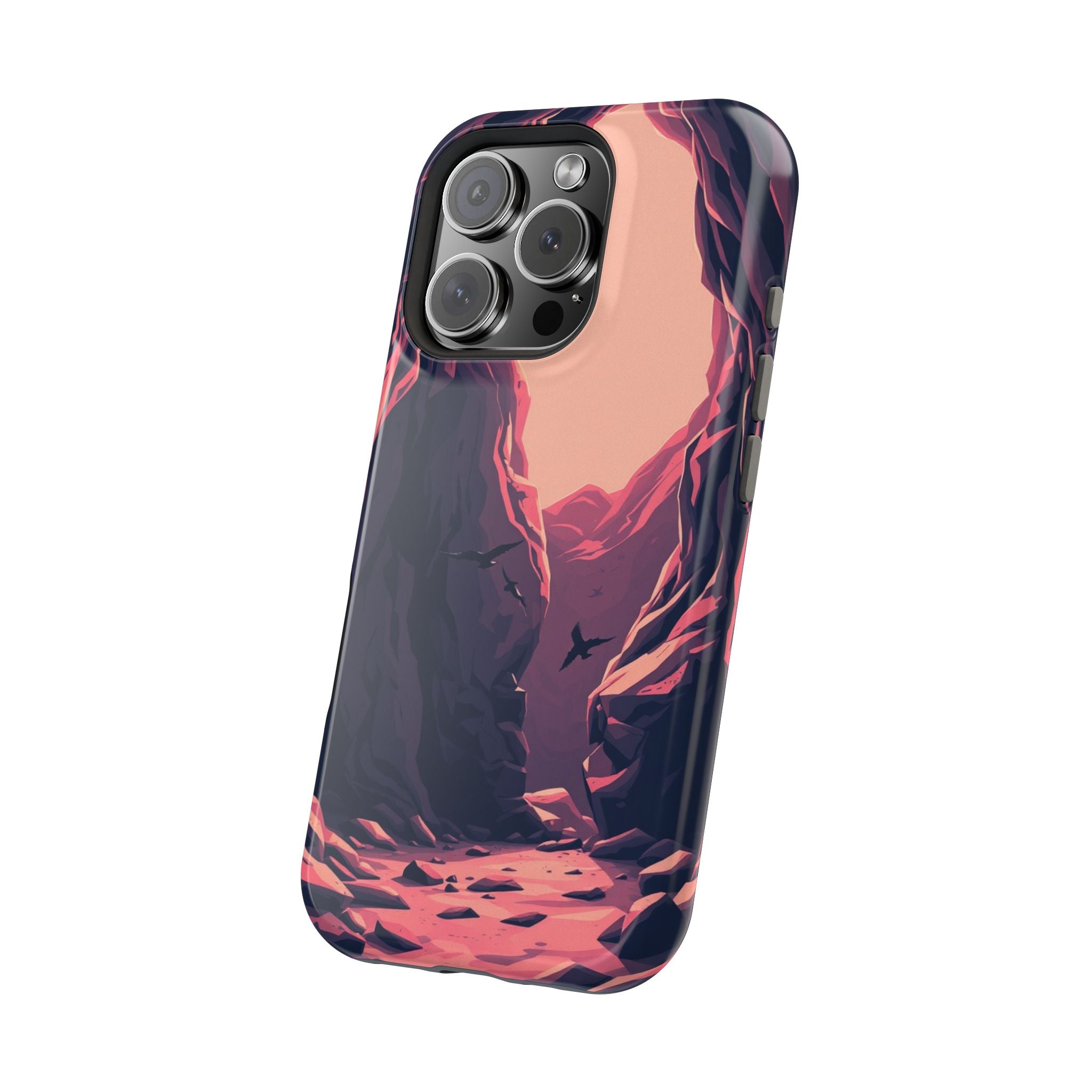 iPhone Rose Pink And Cream Dark Crystal Cave Slim Everyday Designer Case · iPhon