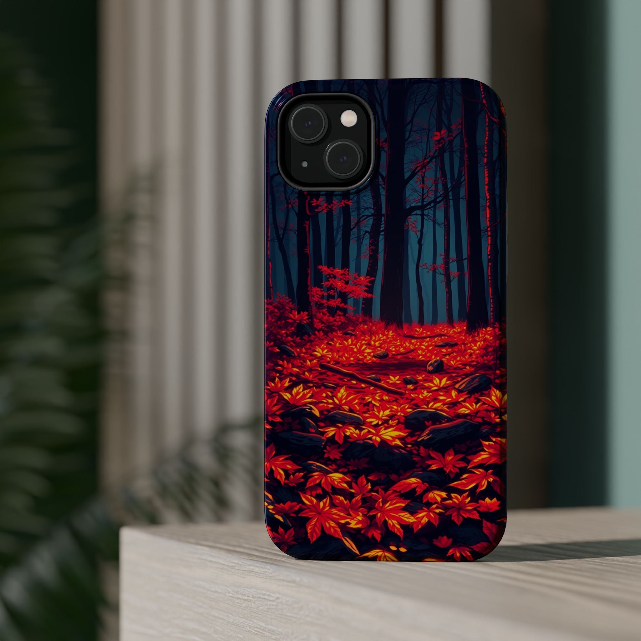 iPhone Black And Crimson Autumn Forest Floor Slim iPhone Everyday · iPhone Case