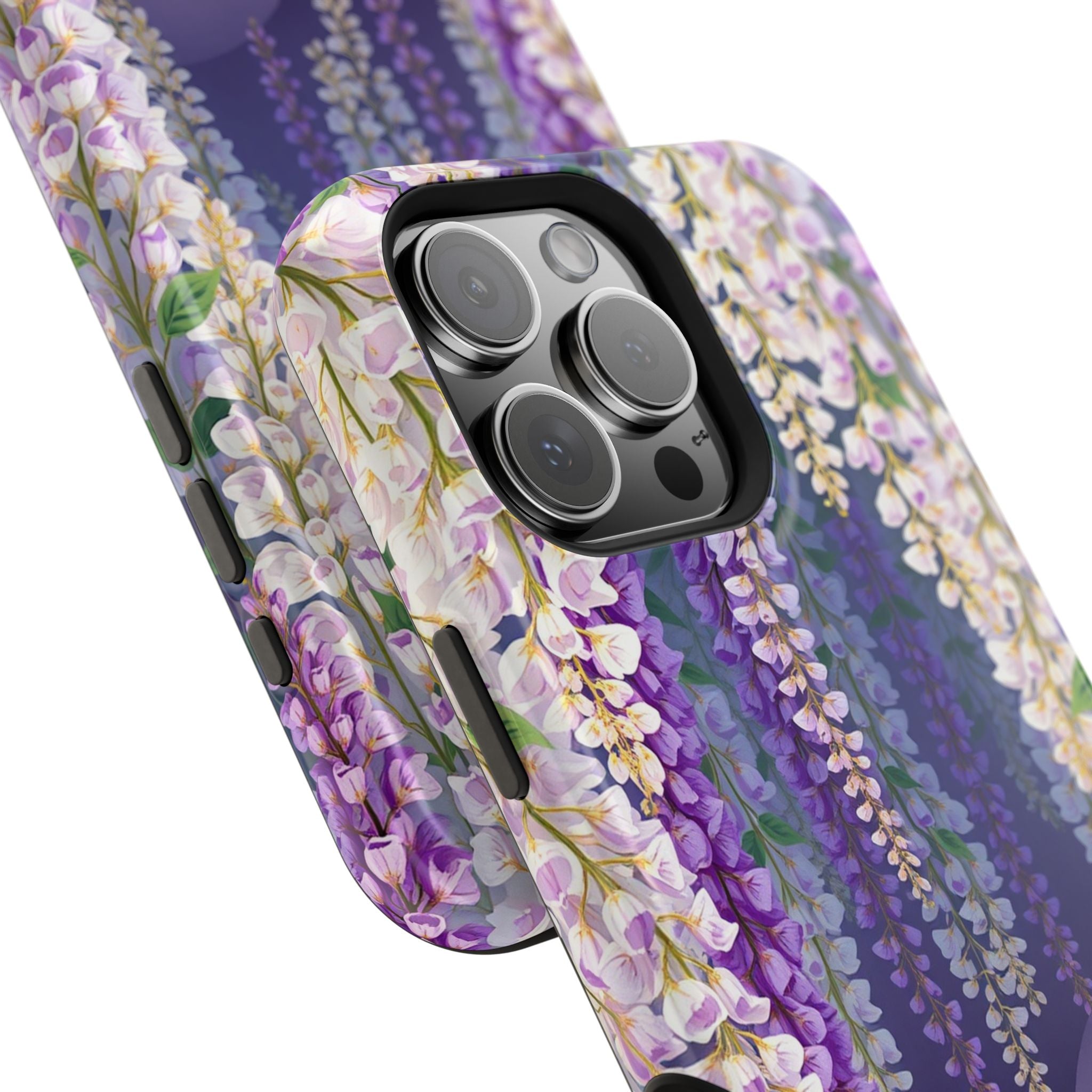 iPhone Mint And Blush Wisteria Cascade Slim Everyday Designer Case · iPhone Case