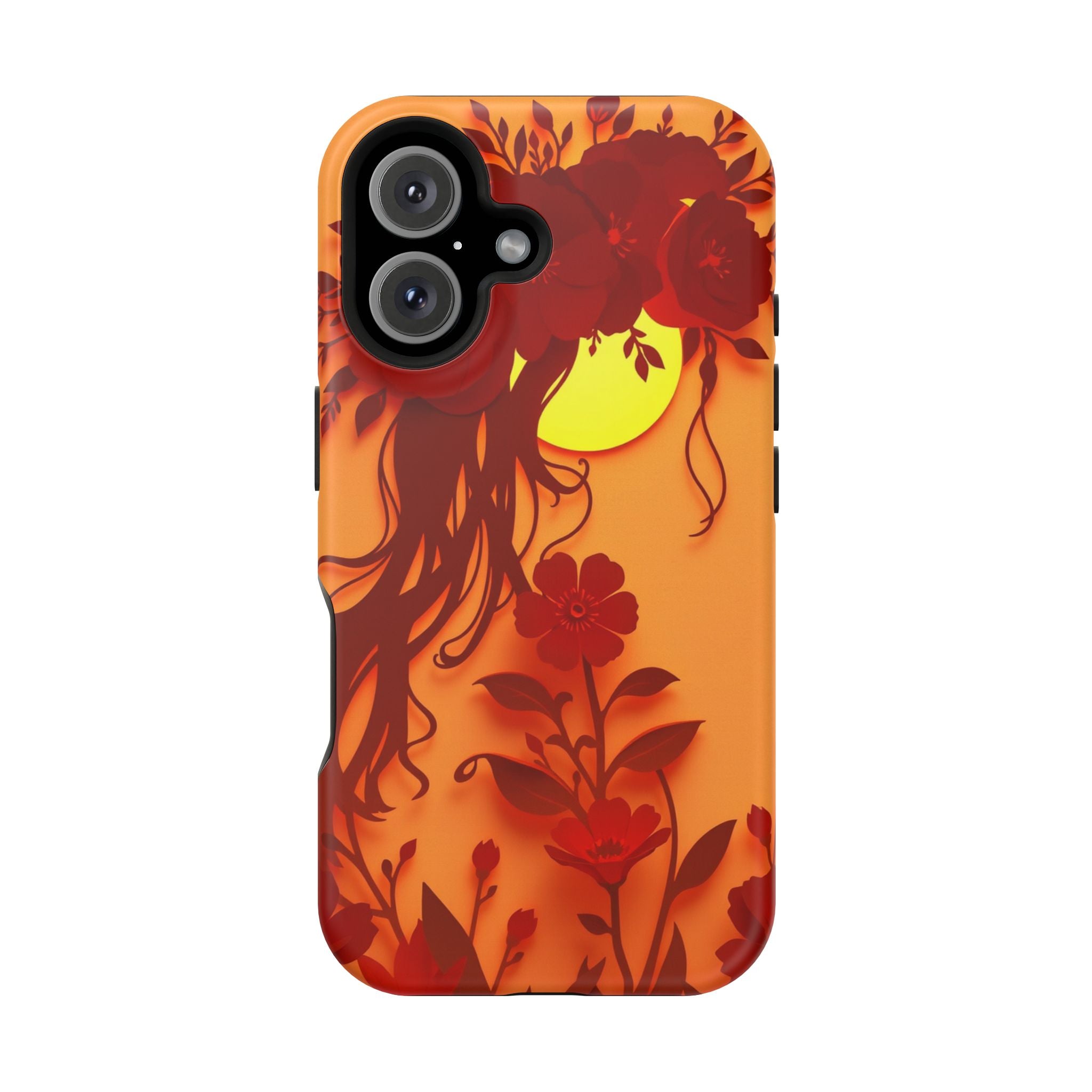 iPhone Sunset Amber And Peach Floral Crown Slim iPhone Everyday · iPhone Case