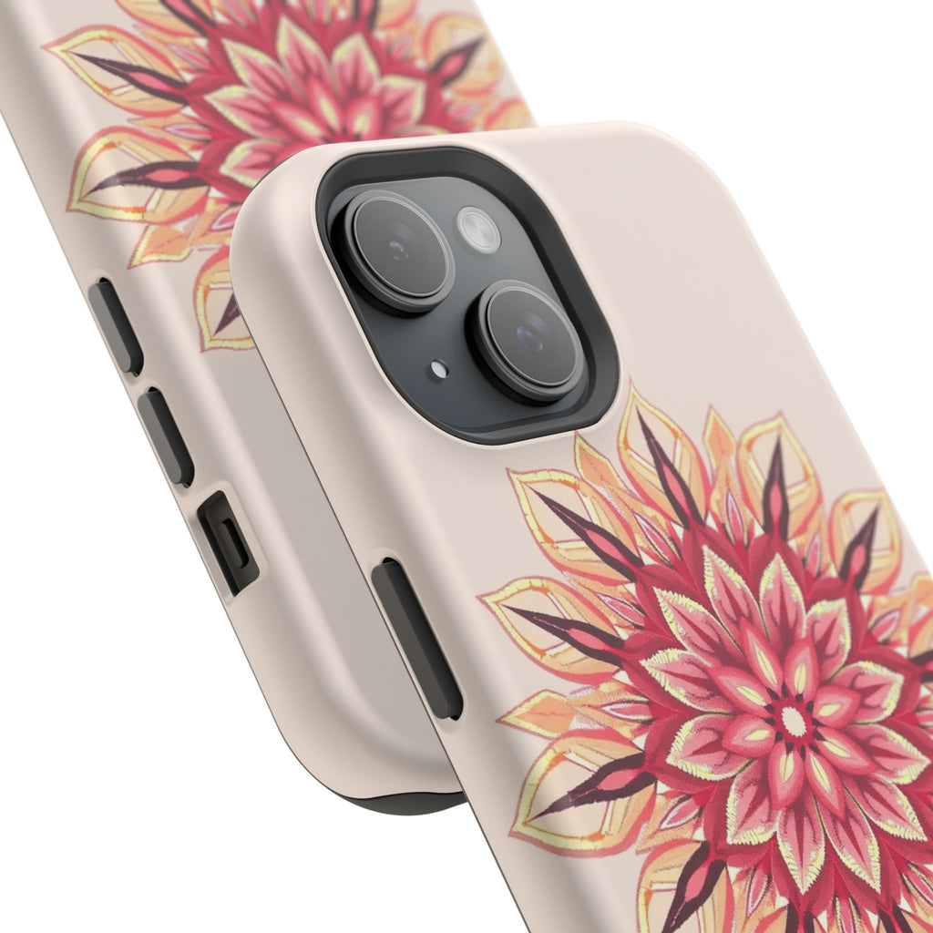 iPhone Floral Mandala Pixel Art -Bit Slim Everyday Designer Case · iPhone Case