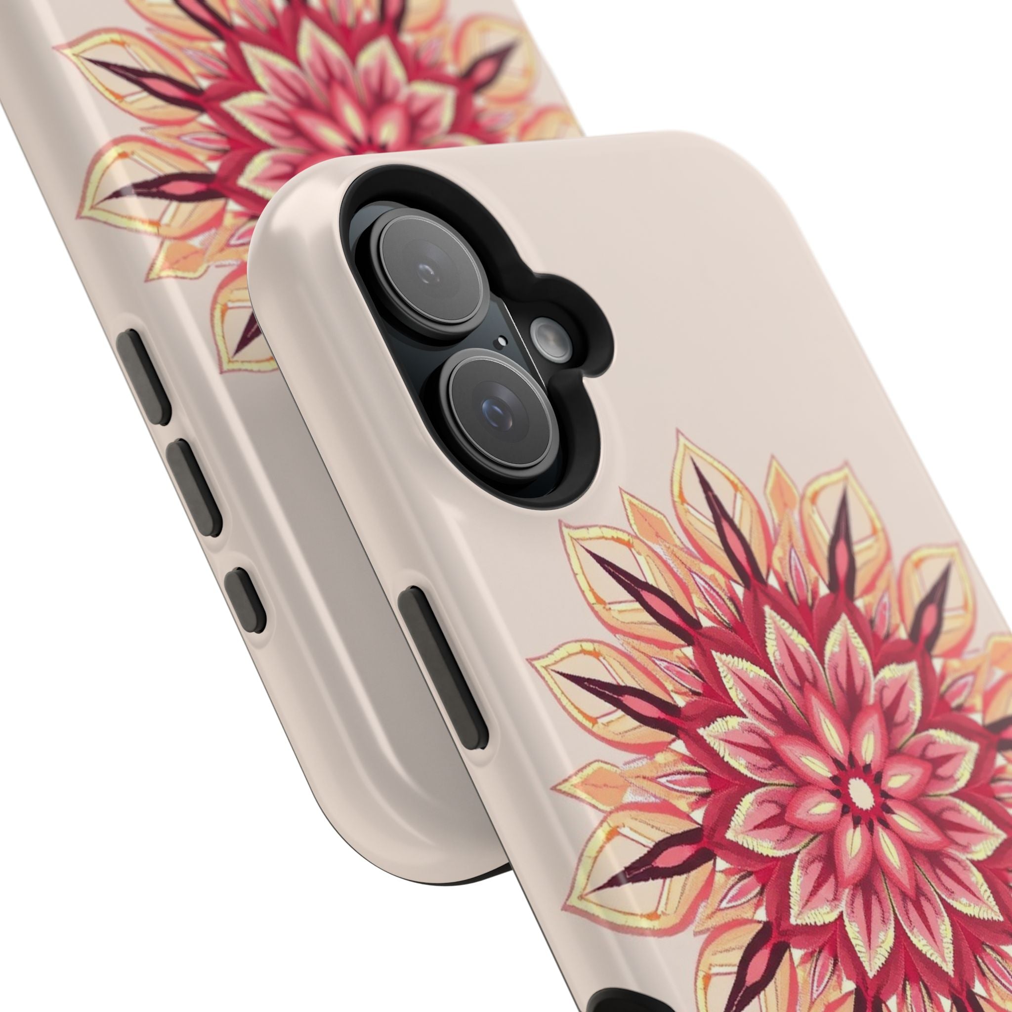 iPhone Floral Mandala Pixel Art -Bit Slim Everyday Designer Case · iPhone Case