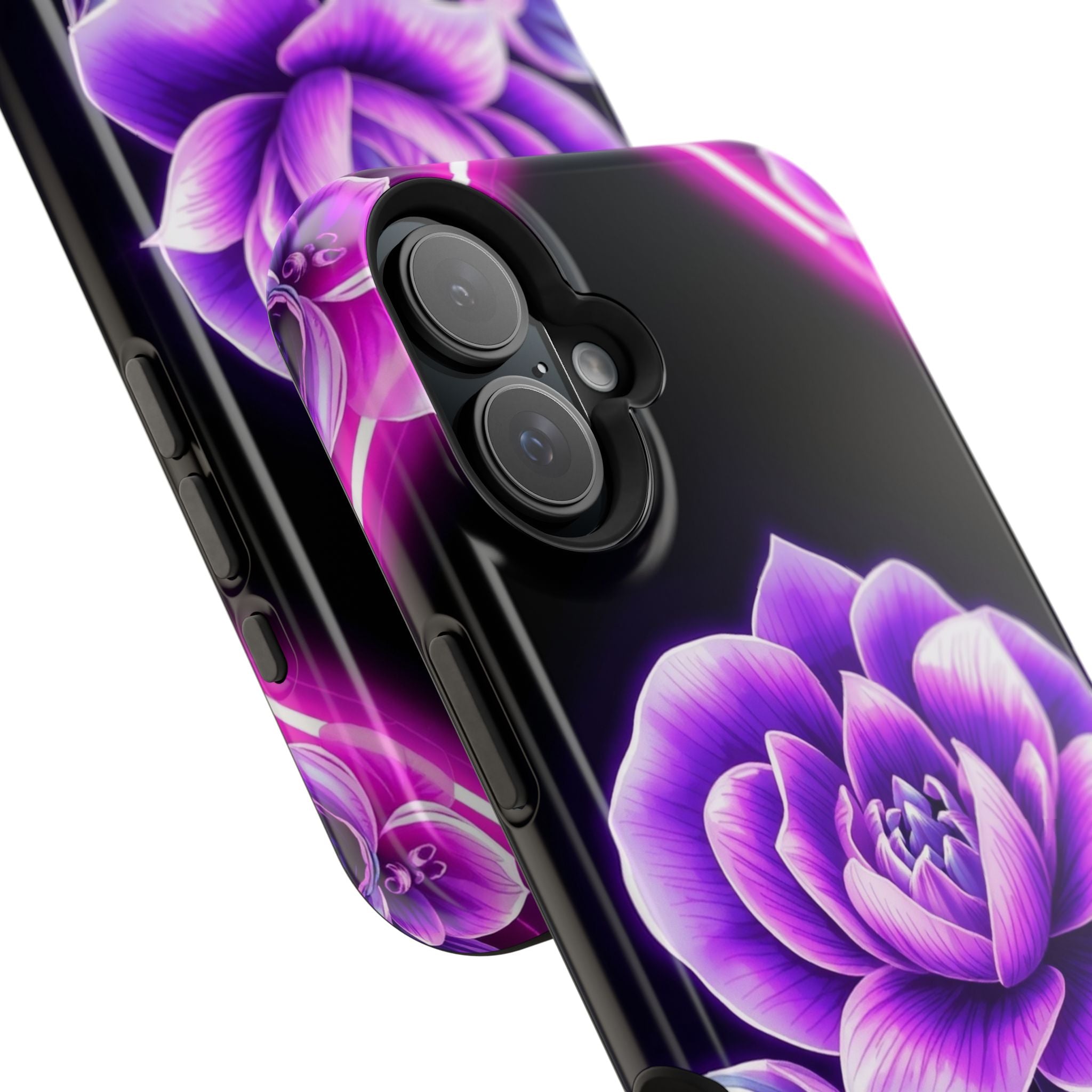 iPhone Floral Ombre Neon Cyberpunk Bold Modern Everyday Snap Case · iPhone Case