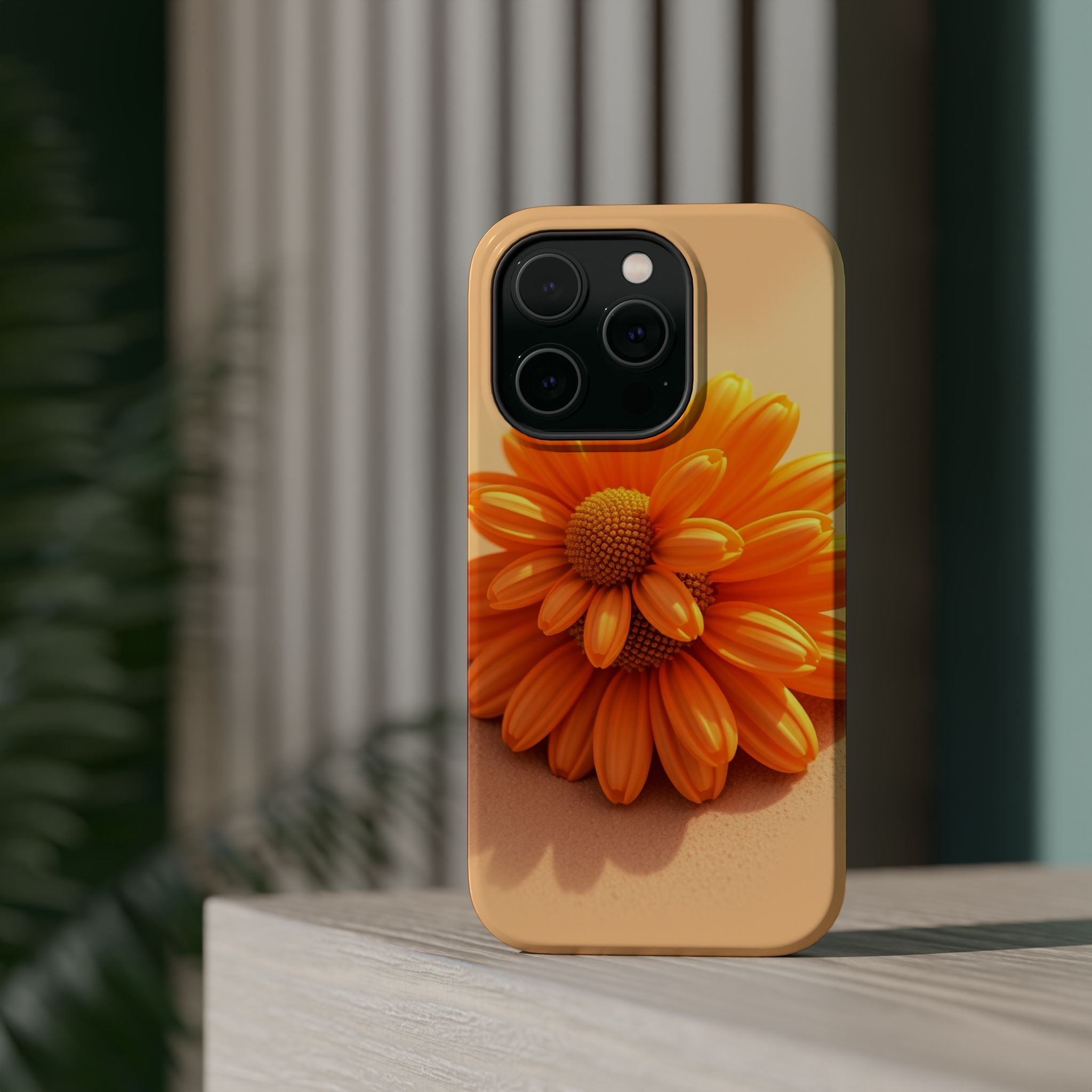 iPhone Burnt Orange And Sand Daisy Chain Slim Everyday Designer · iPhone Case