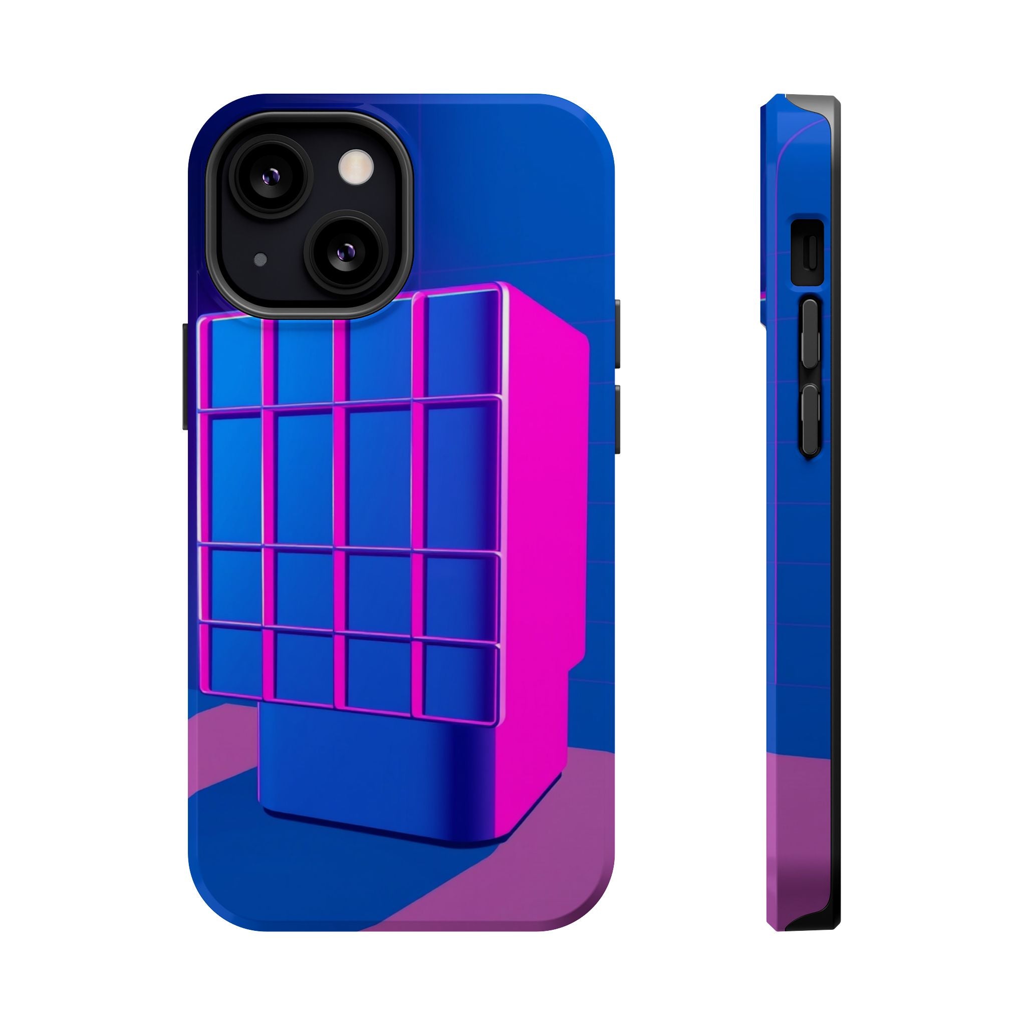 iPhone Earthy 80s Grid Synthwave Design Slim Everyday Designer Case · iPhone Cas