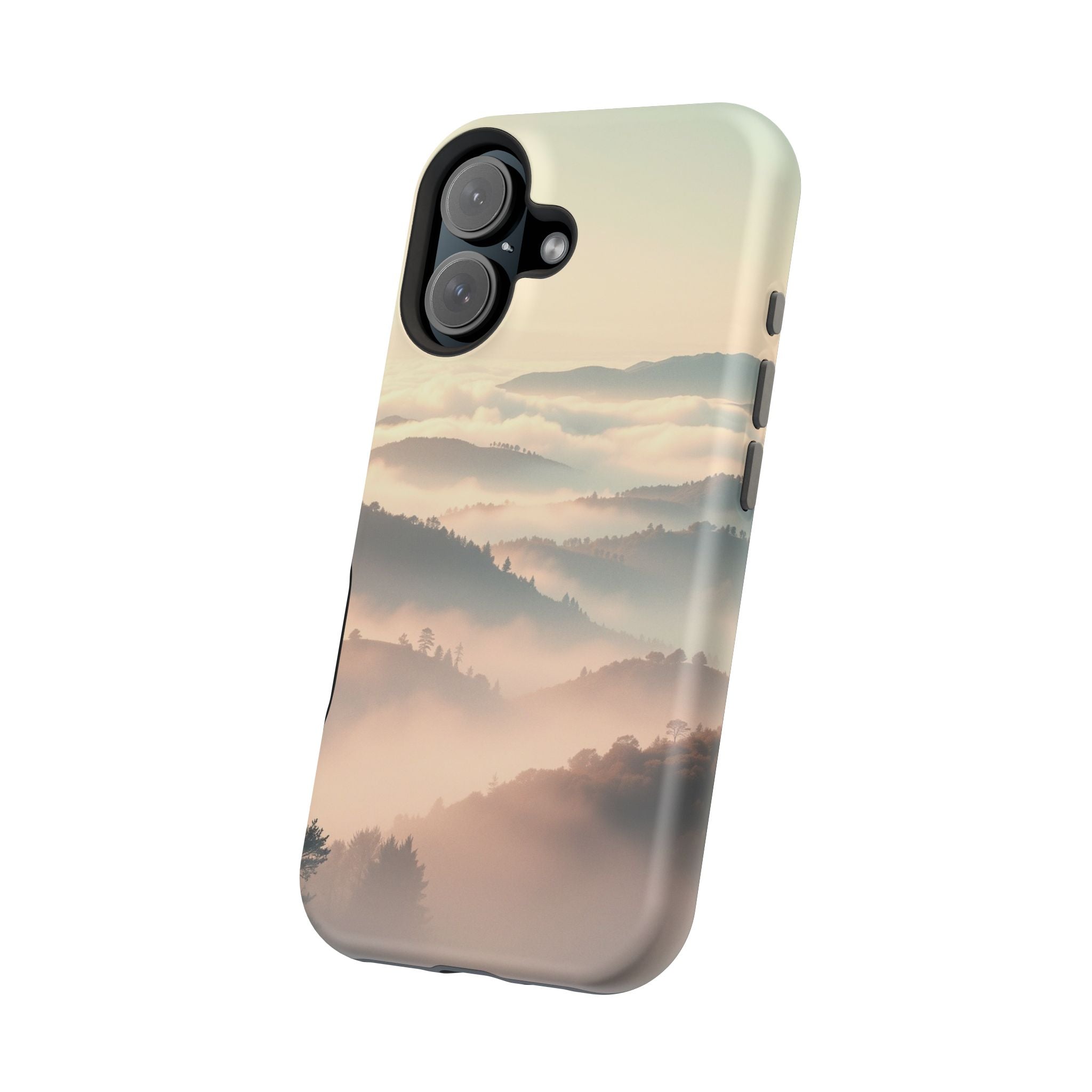 iPhone Mint And Blush Fog Rolling Over Hills Slim iPhone Everyday · iPhone Case