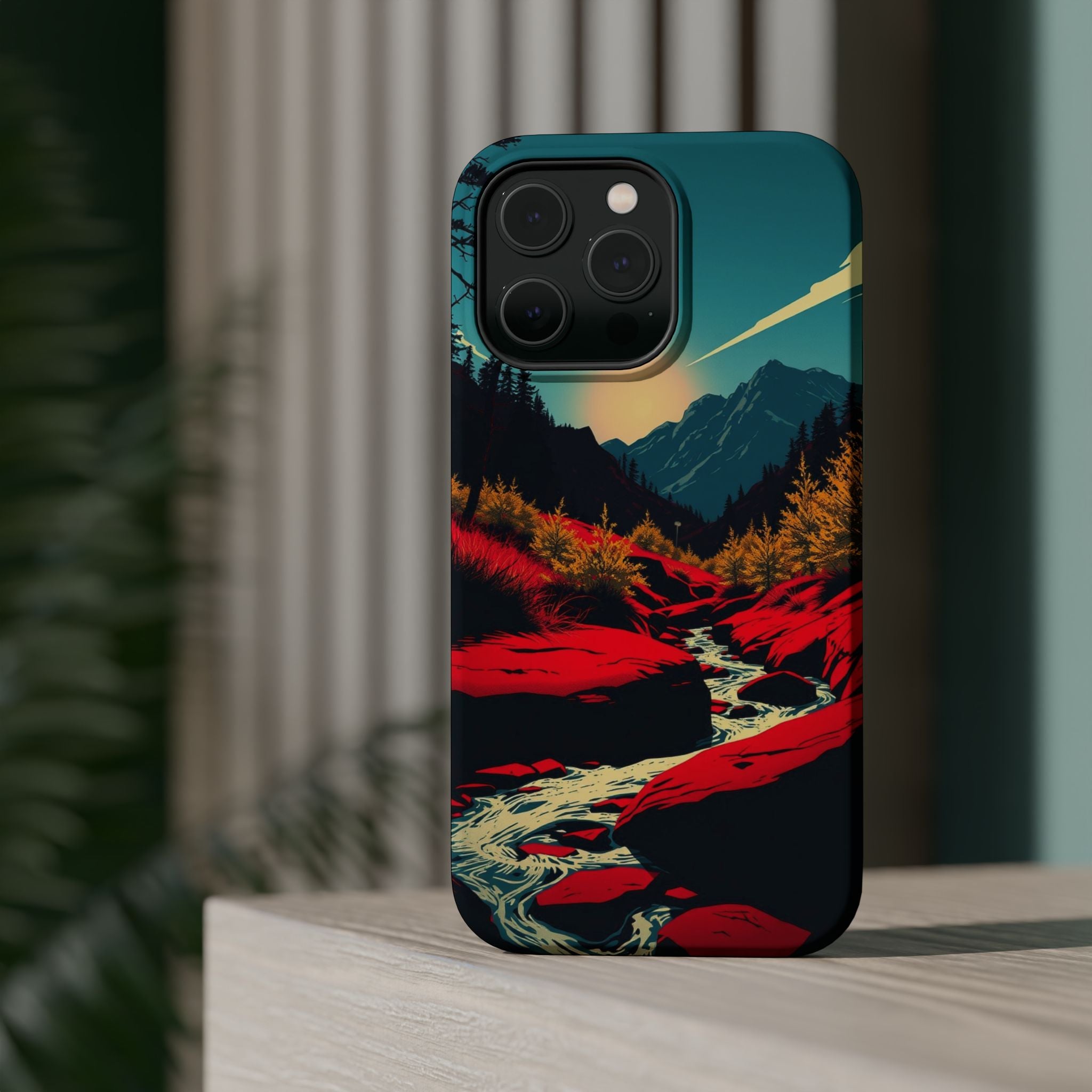 iPhone Earthy Spring Creek Design Bold Modern Everyday Snap Case · iPhone Case