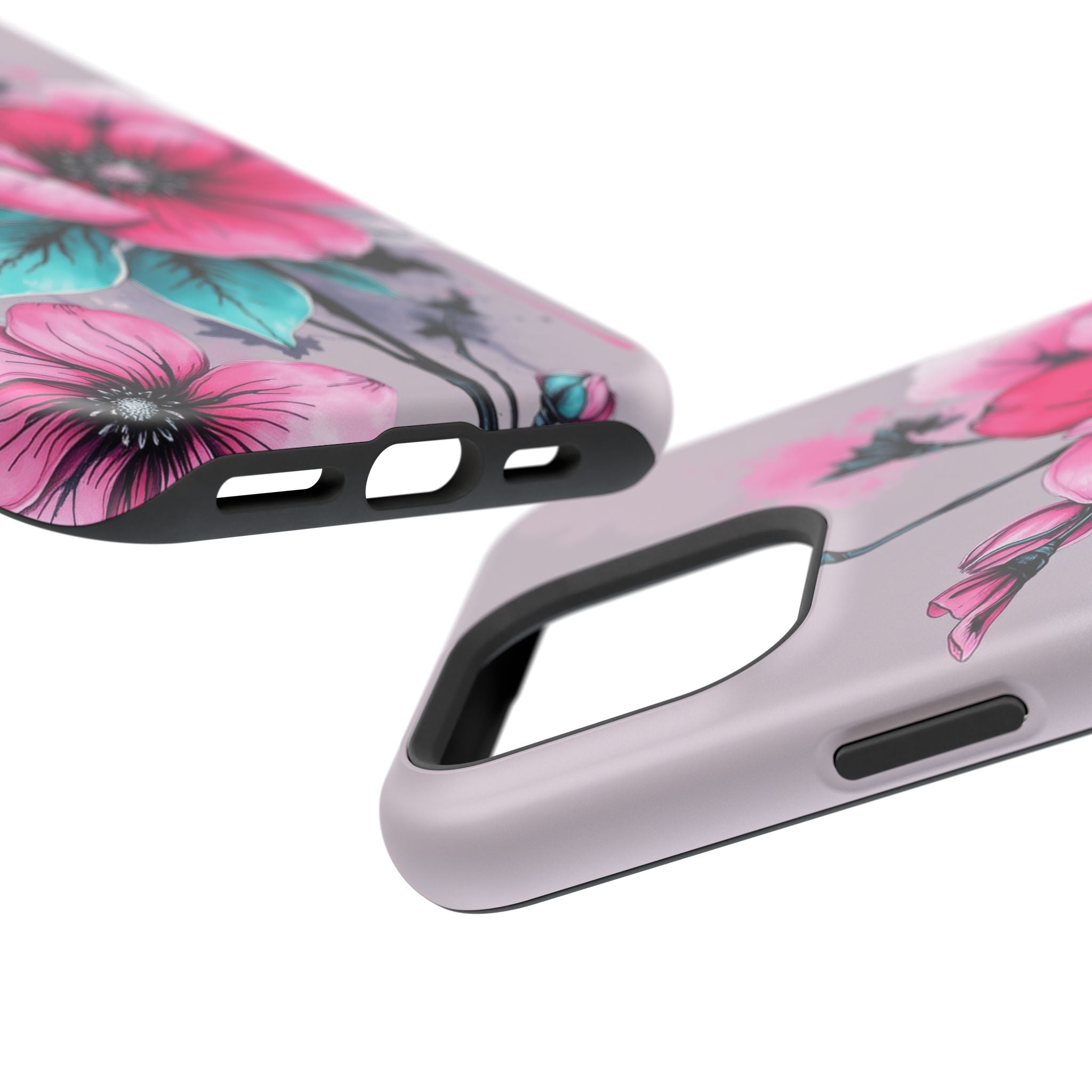iPhone Mint And Blush Floral Ink Wash Slim Everyday Designer Case · iPhone Case