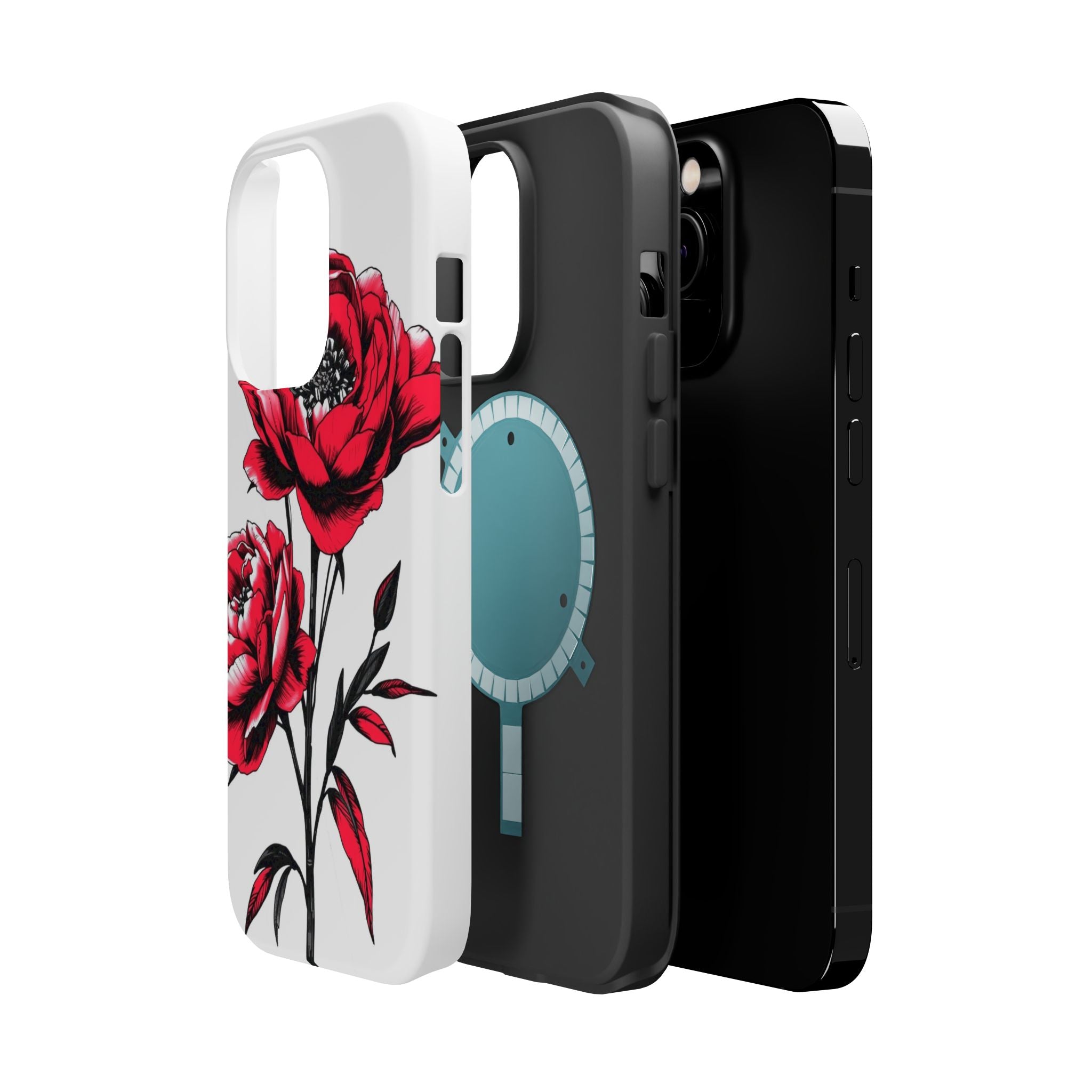 iPhone Vibrant Peony Bouquet Design Slim Everyday Designer Case · iPhone Case