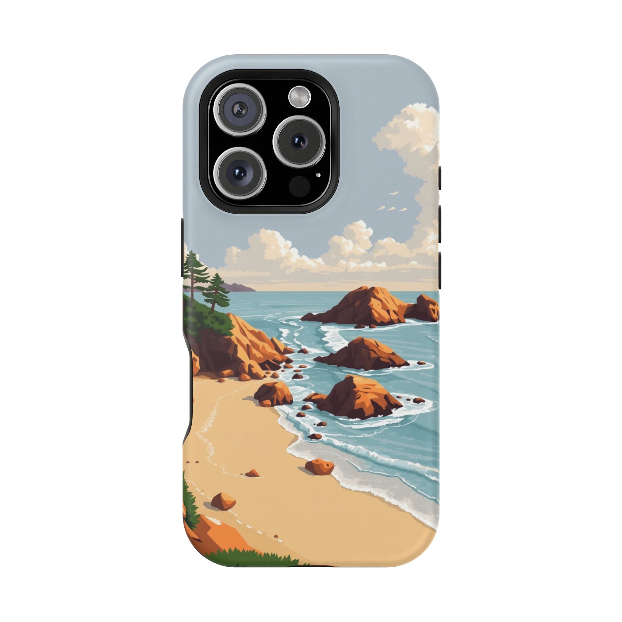 iPhone Mustard And Rust Pebble Beach Slim Everyday Designer Case · iPhone Case
