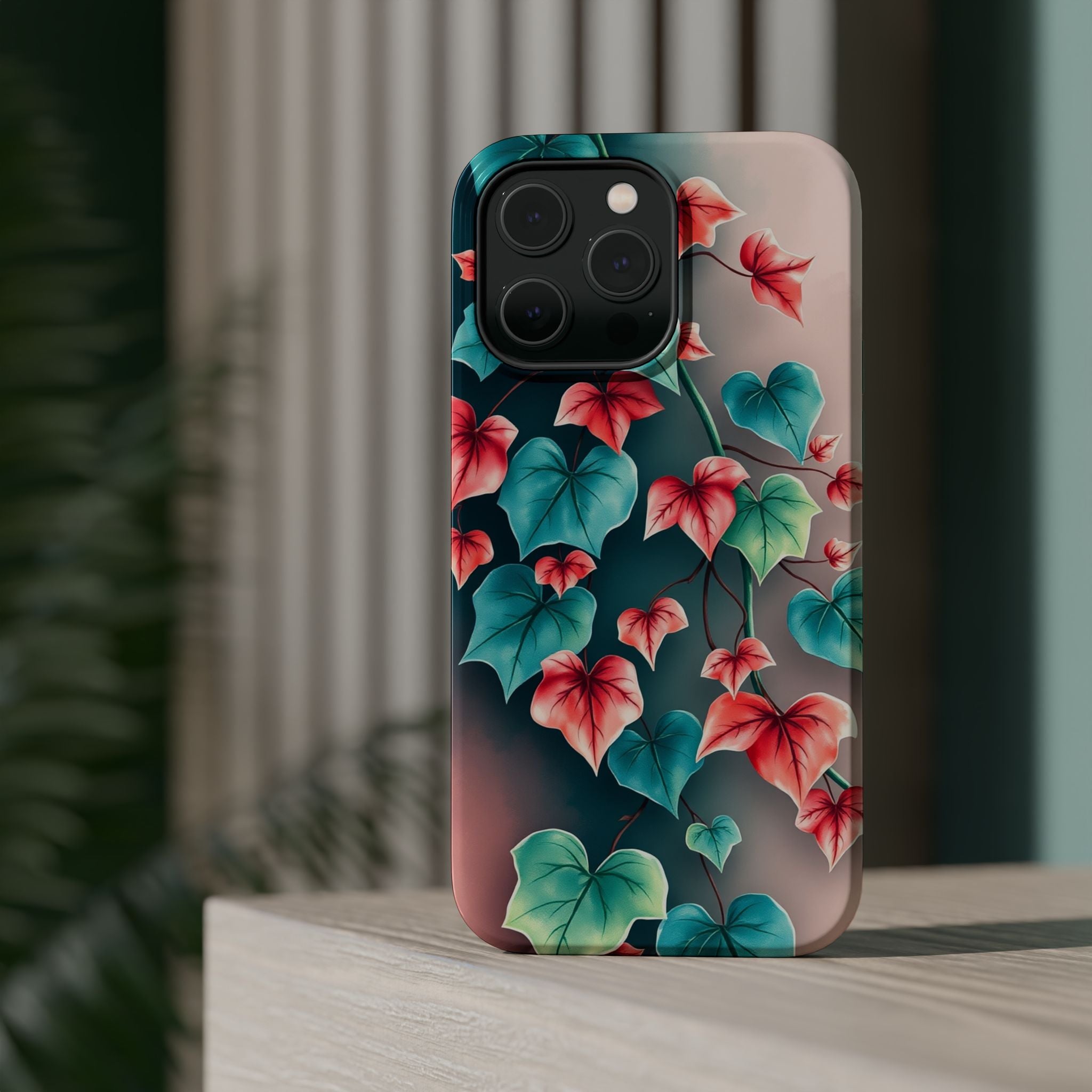 iPhone Art Nouveau Vine Teal And Coral Slim Snap Case · iPhone Case