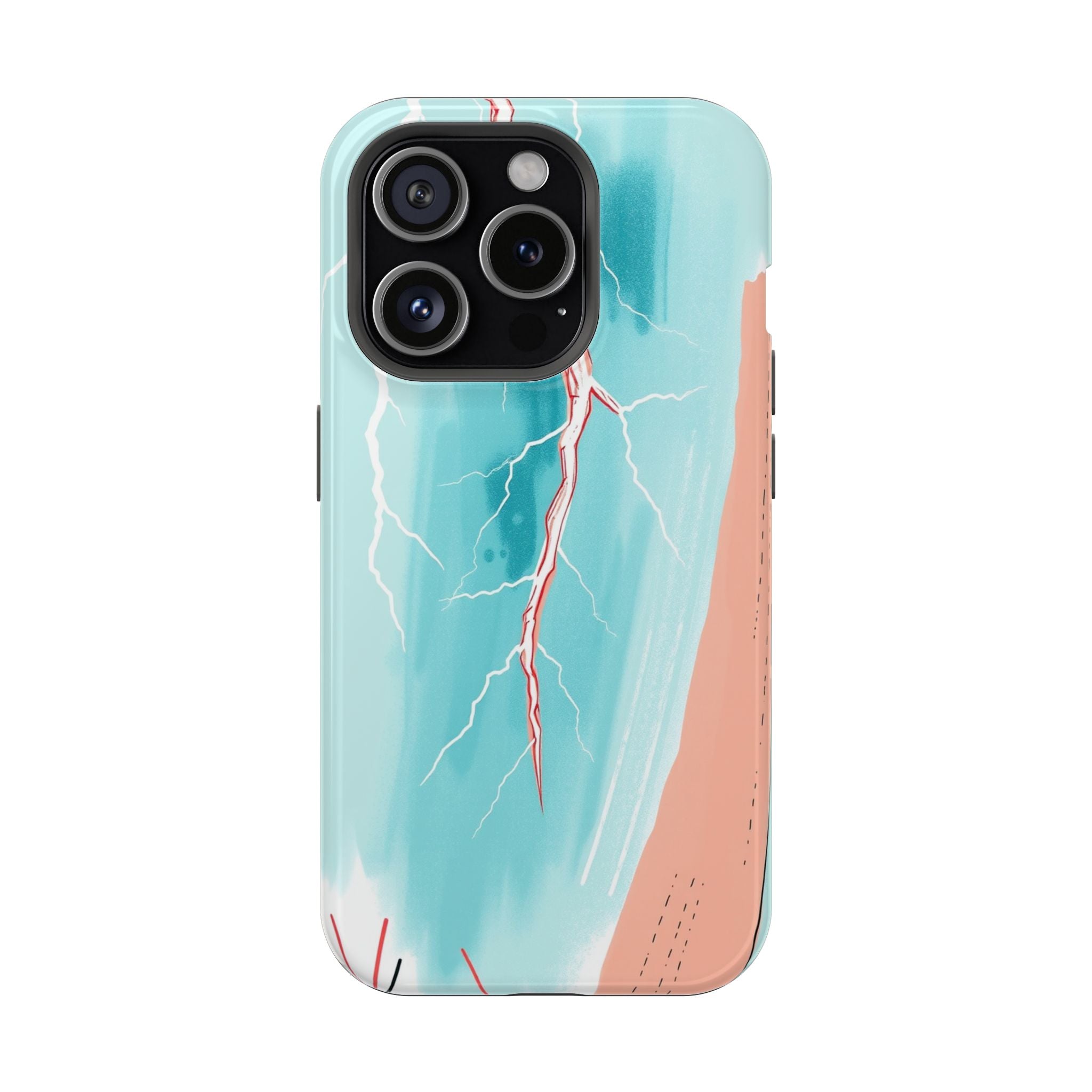 iPhone Teal And Coral Prairie Lightning Slim Everyday iPhone Designer · iPhone C