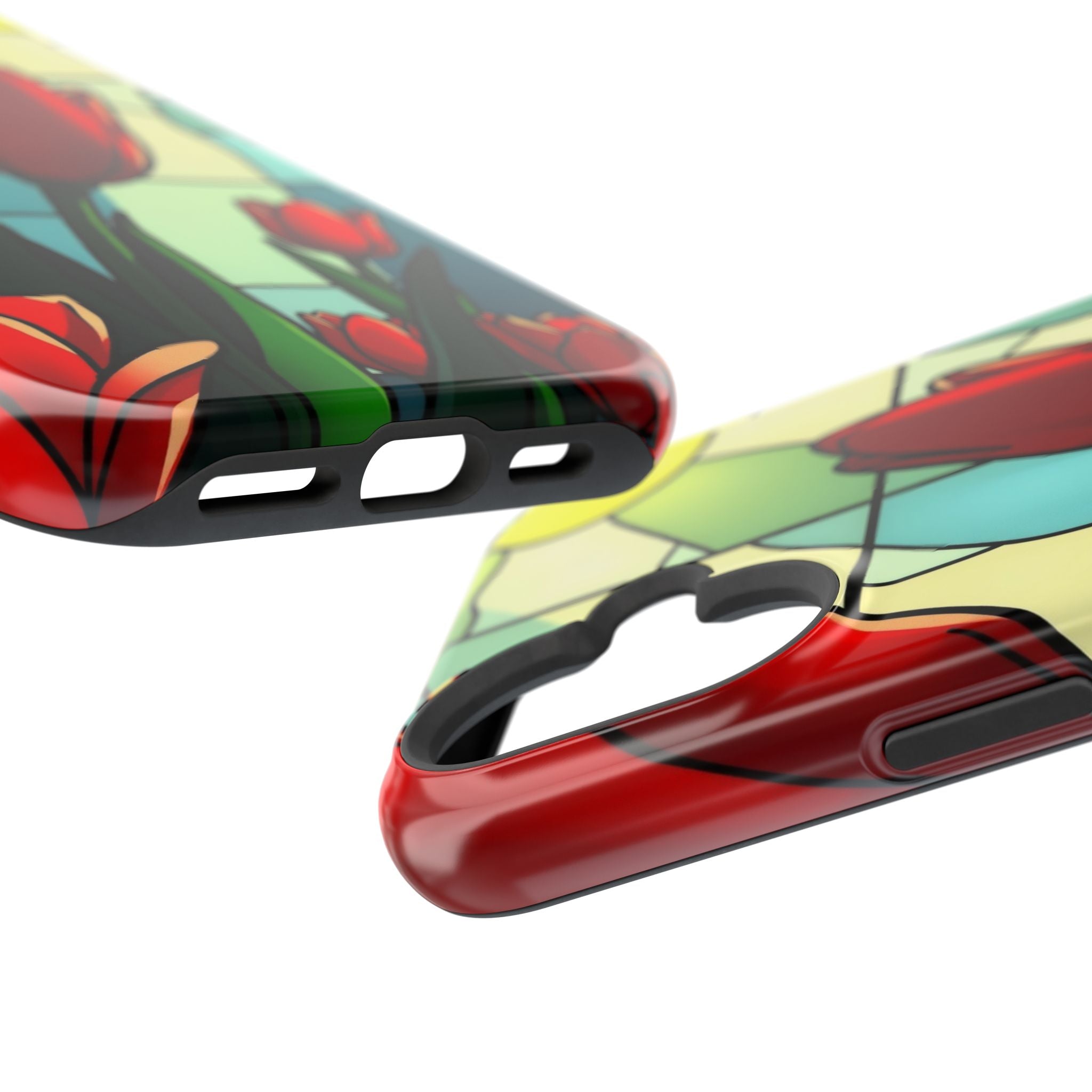 iPhone Tulip Row Stained Glass Slim Everyday Designer Case · iPhone Case