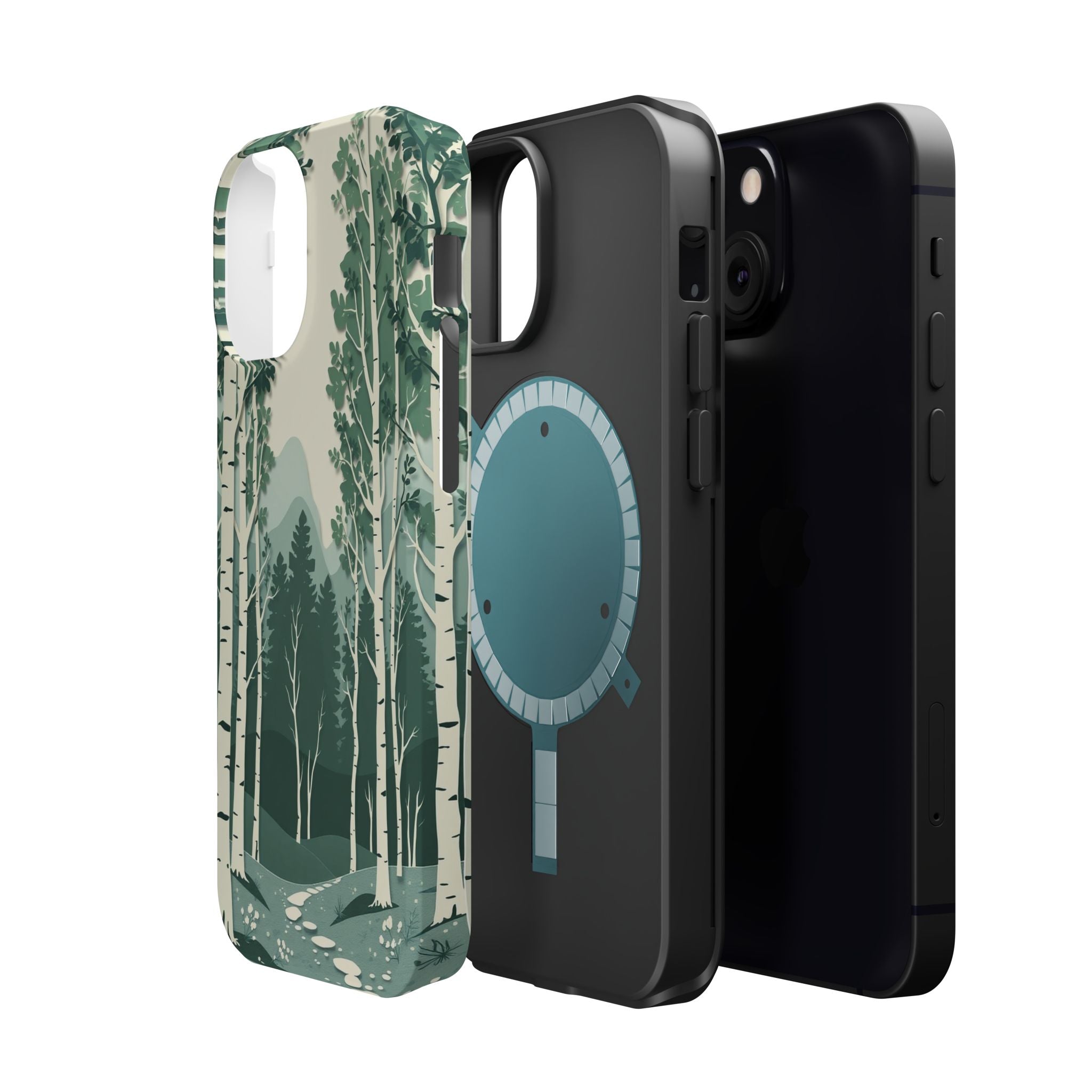 iPhone Birch Grove Paper Cut Art Bold Modern Everyday Snap Case · iPhone Case