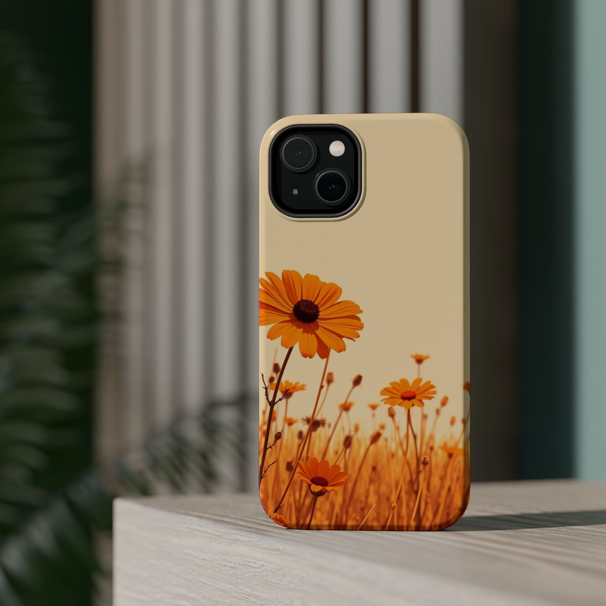 iPhone Wildflower Field Minimalist Line Art Slim Everyday Designer Case · iPhone